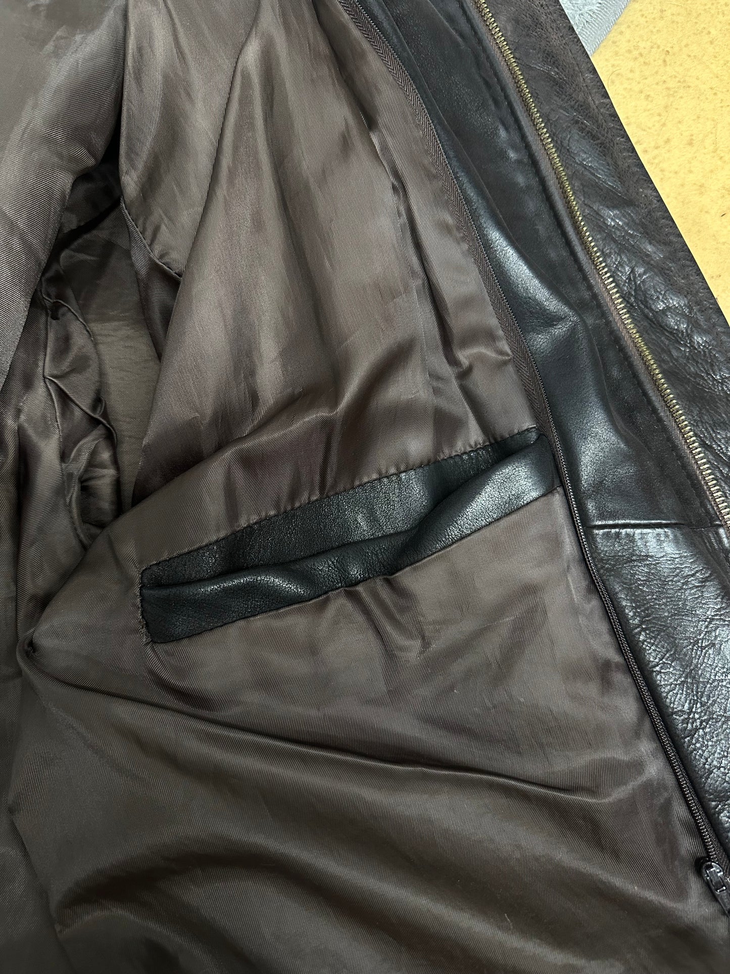 [L] 90s Vera Pelle Vegetable Leather Jacket