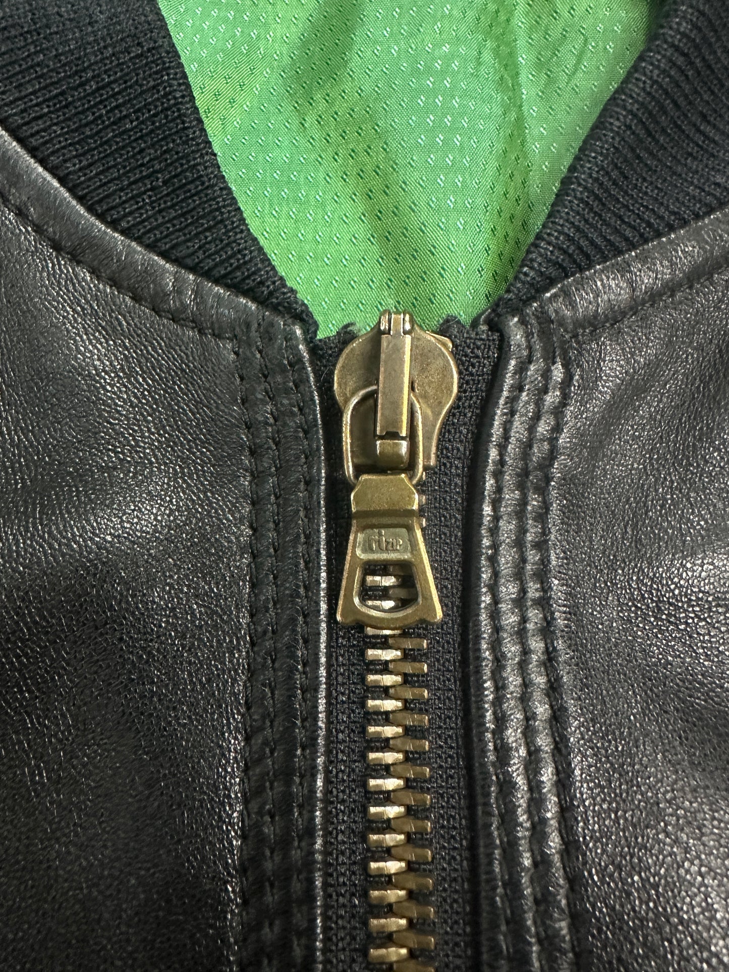[XL] 90s HUGO BOSS Leather Bomber Jacket
