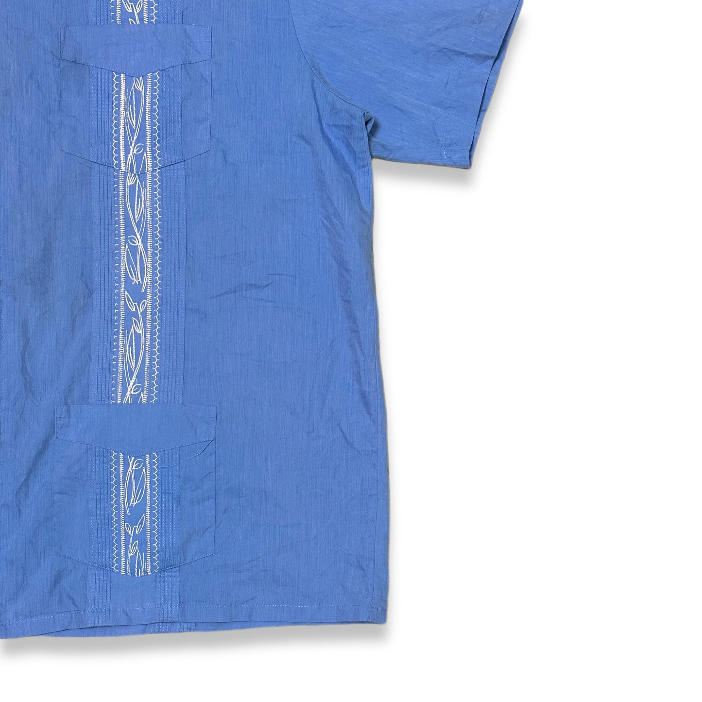 [XL] Guayabera Blue Shirts