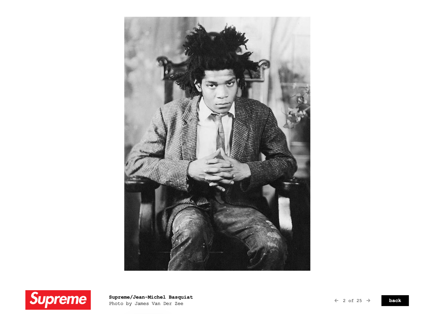[L] 13FW Supreme Basquiat Photo Tee