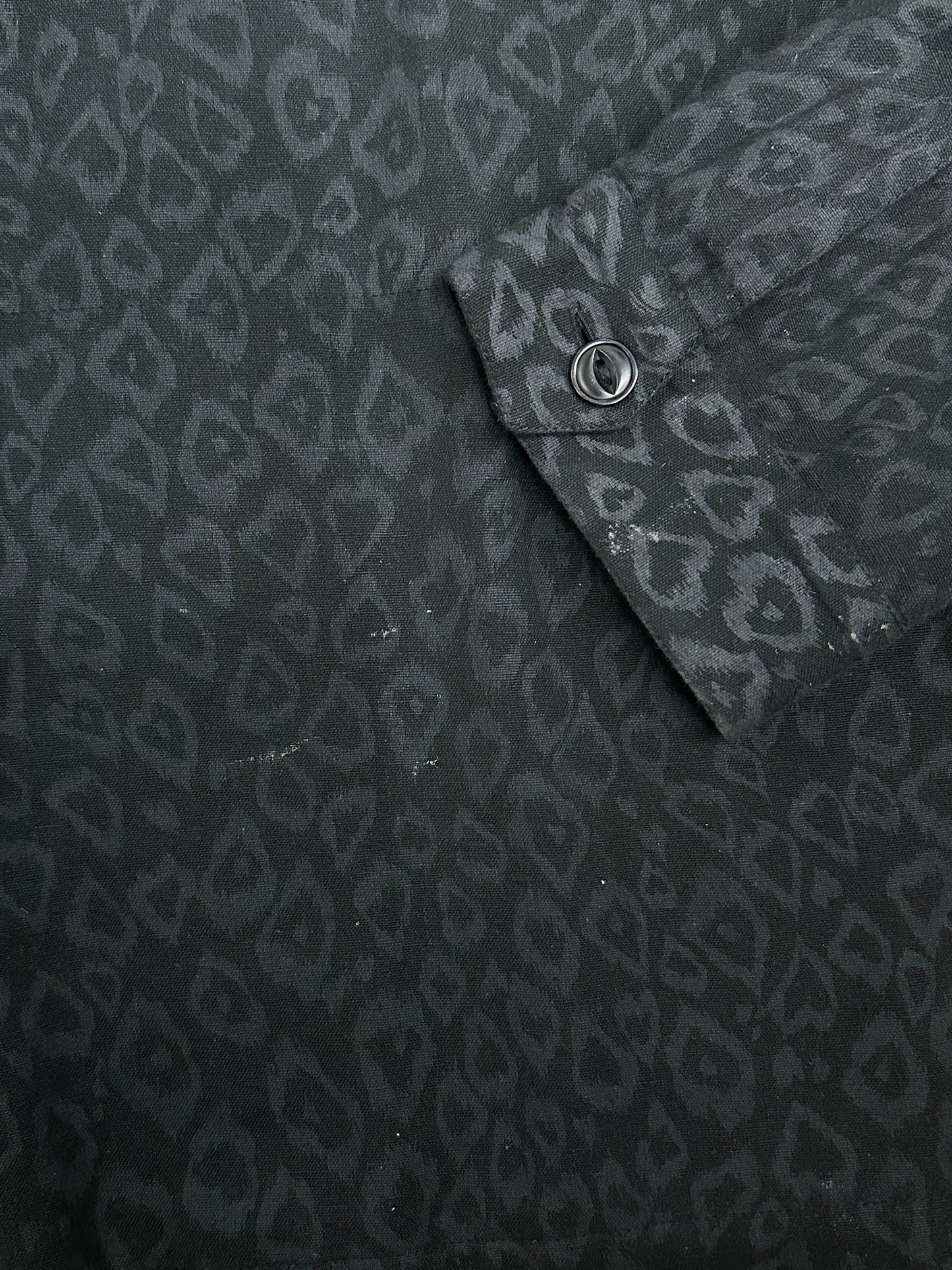 [L] You Must Create Leopard zip-up Shirt