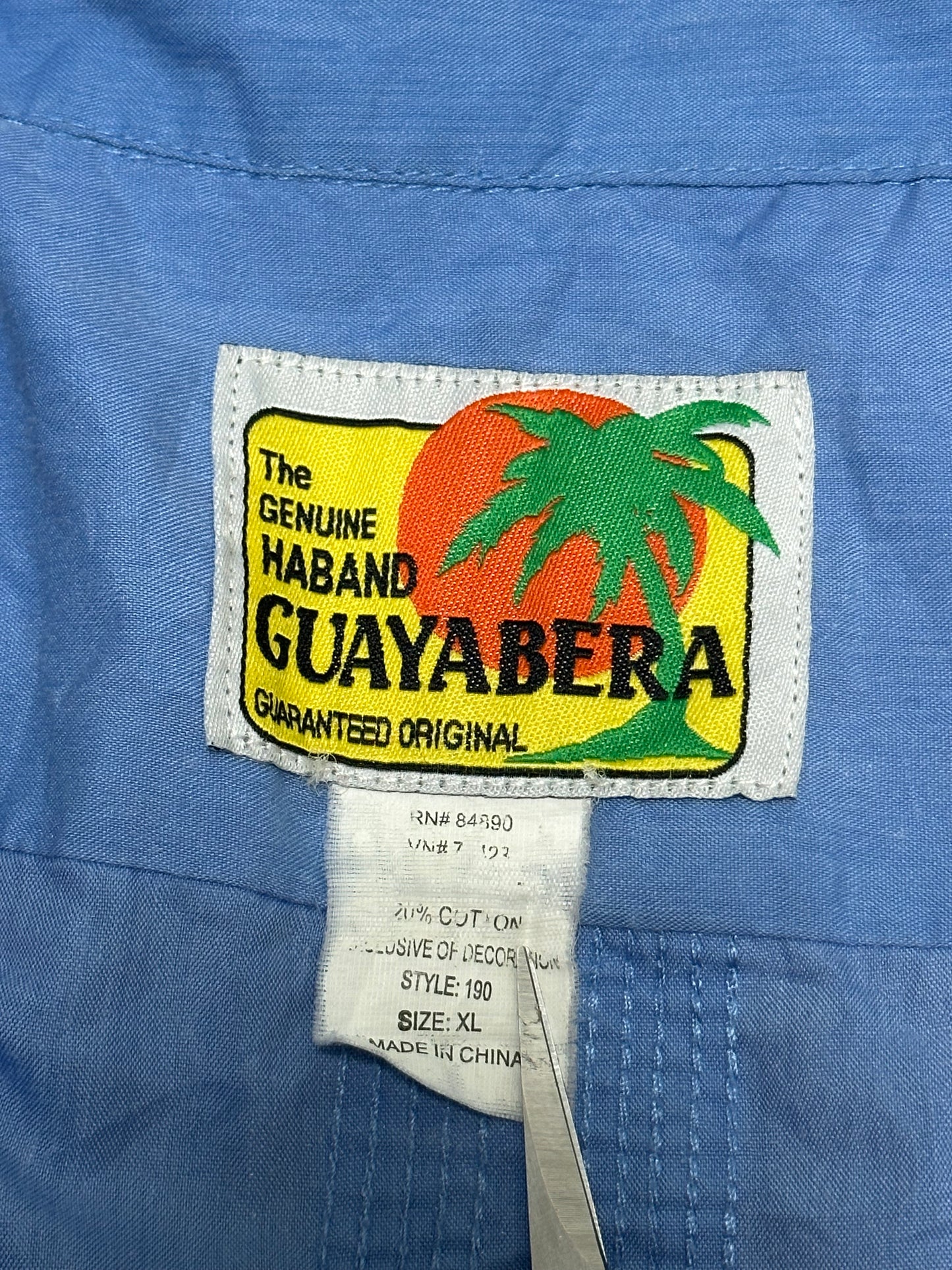 [XL] Guayabera Blue Shirts