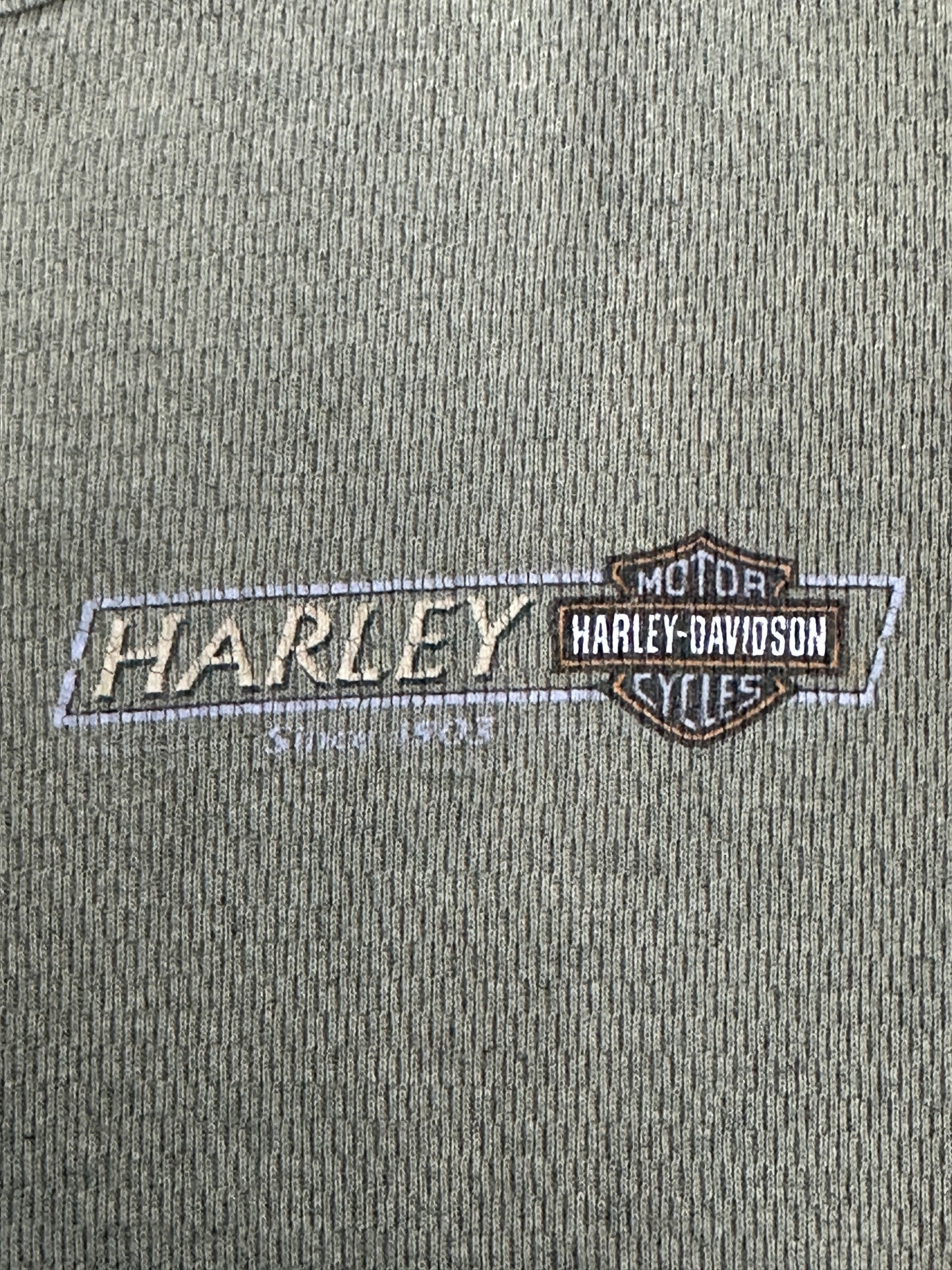 [L] 90s Harley Davidson Thermal Long Sleeve