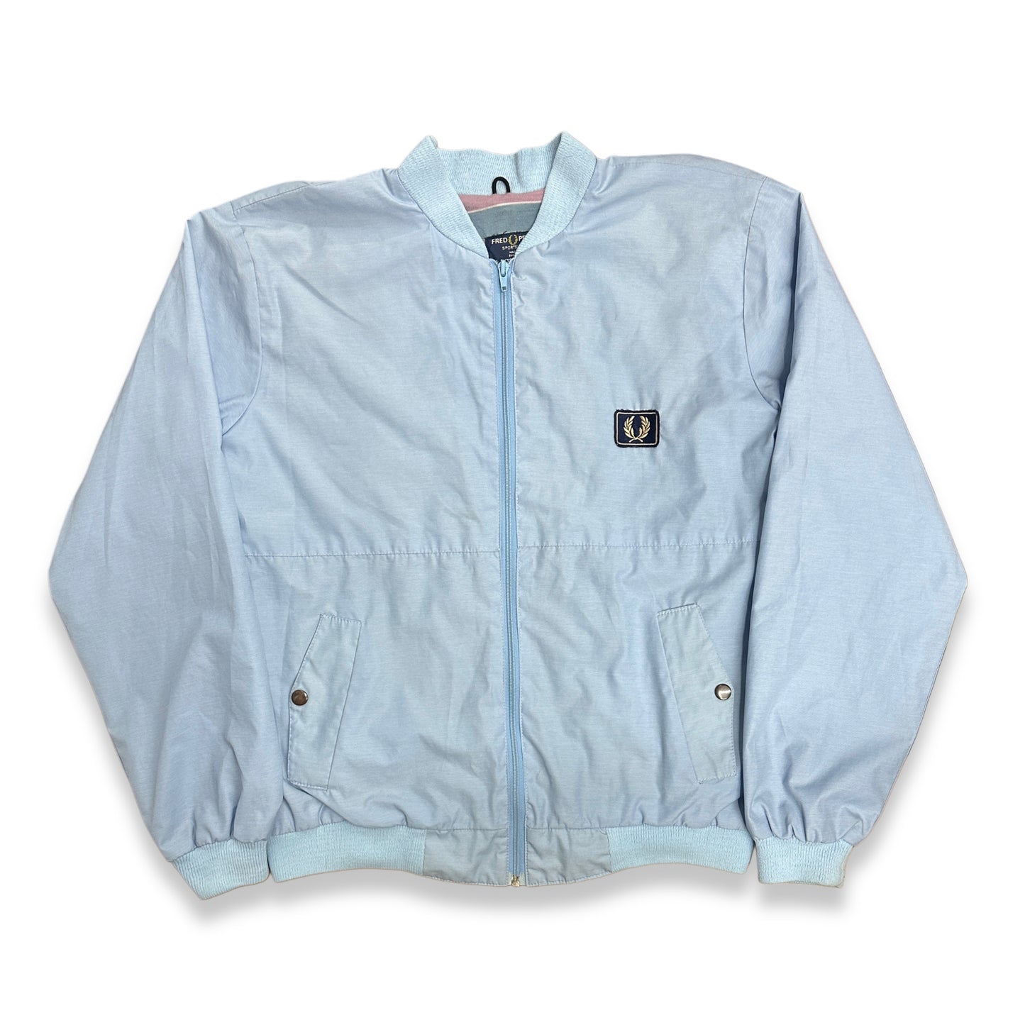 [XL] 70s Fred Perry Sky-blue Bomber Jacket