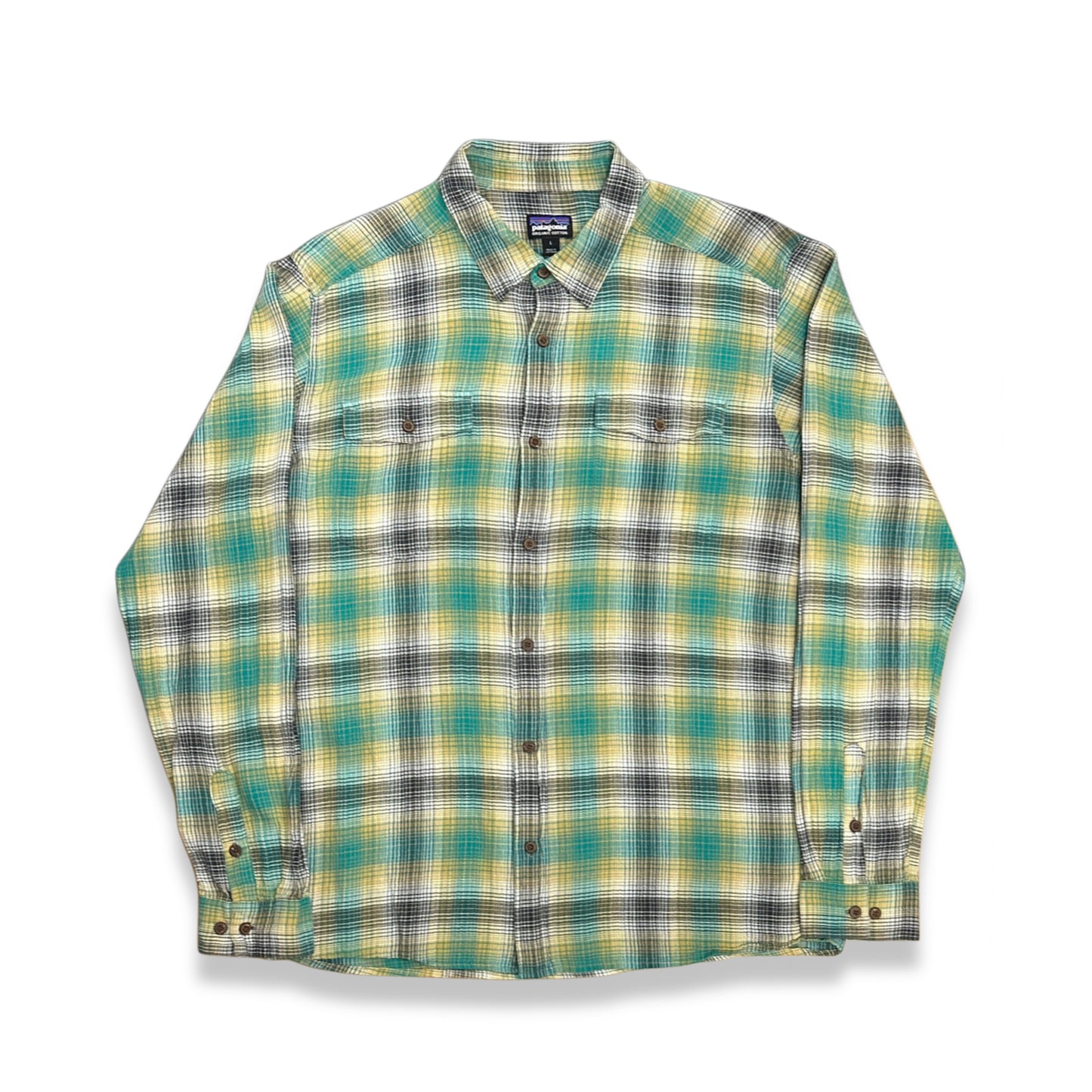 [L] 00s Patagonia Plaid Linen Shirt