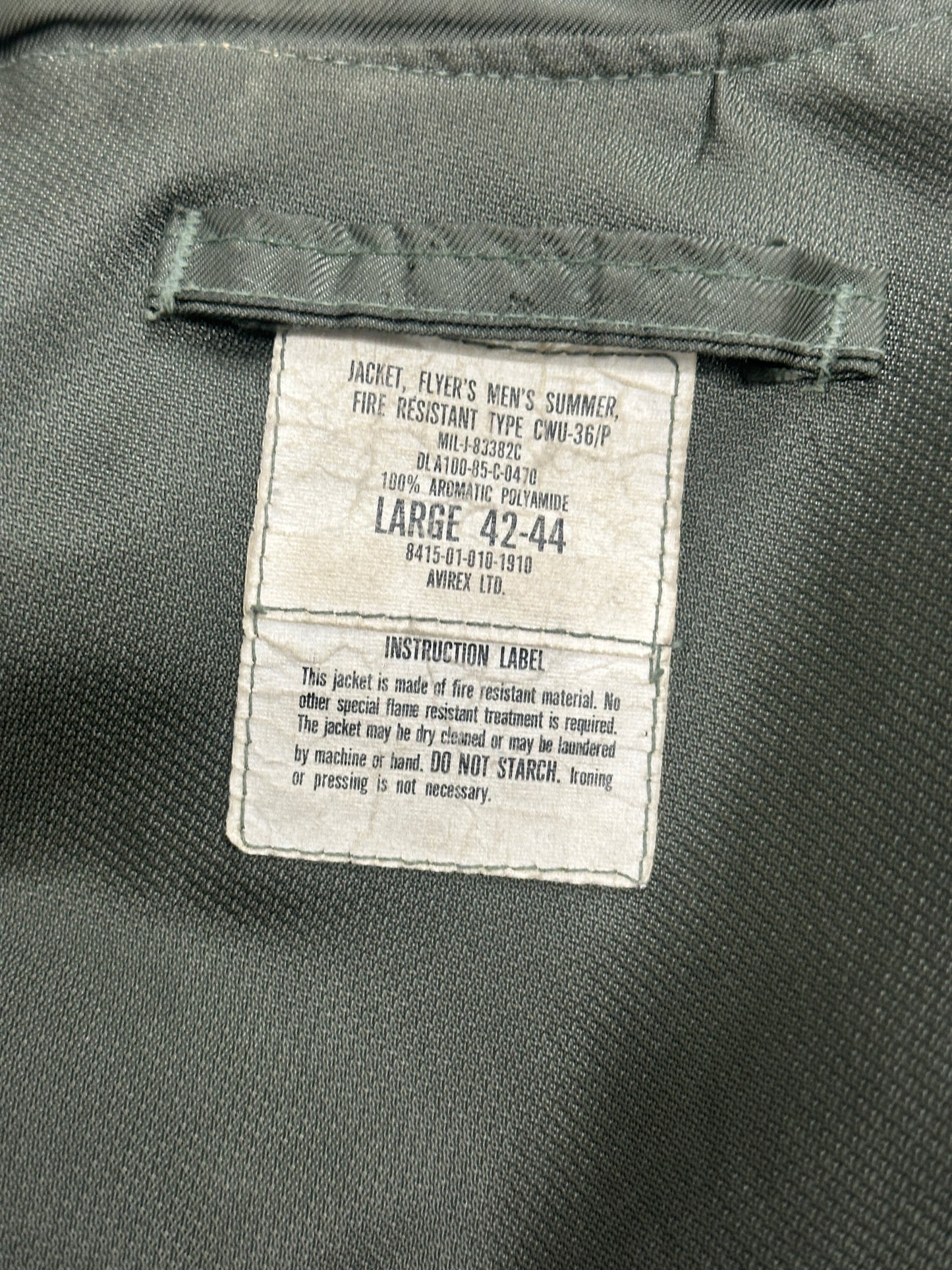 [L] 1985' Avirex CWU-36/P Flight Jacket