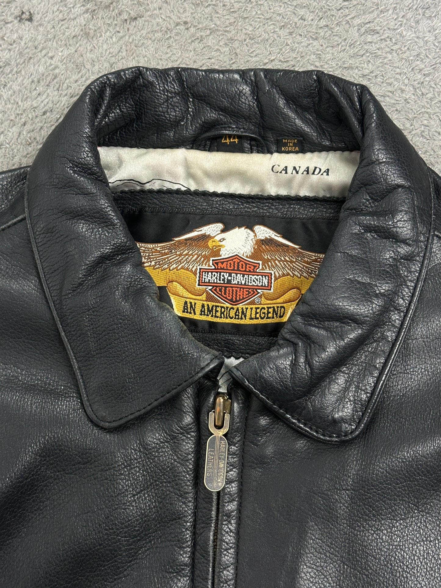[44] 90s Harley Davidson A-2 Leather Jacket