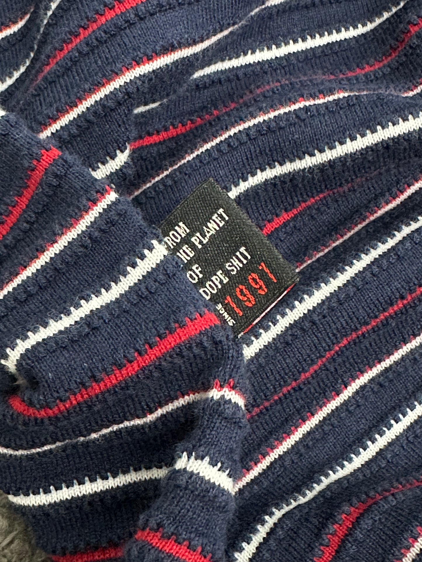 [L] 00s Conart Chronic Knit Half shirt