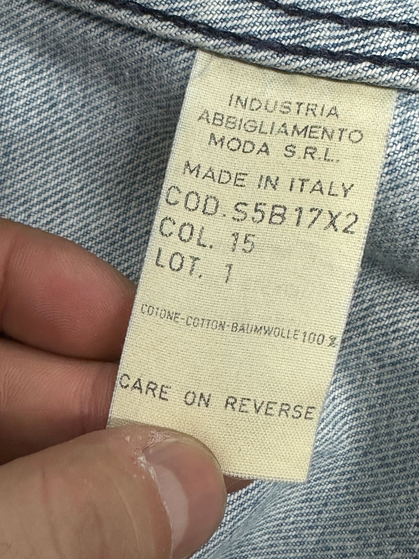 [M] 80s Armani Jeans Denim Trucker Jacket