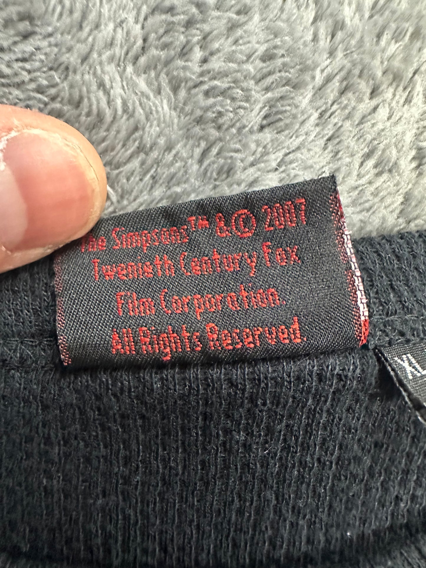 [XL] 07' The Simpsons Cartoon Waffle Long Sleeve