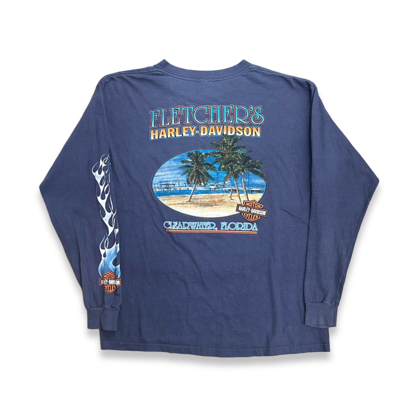 [XL] 90s Harley Davidson Flame Long Sleeve