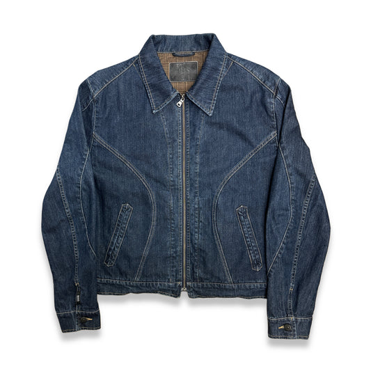 [XL] 2006' Hugo Boss Curved Line Denim Zip-up Jacket