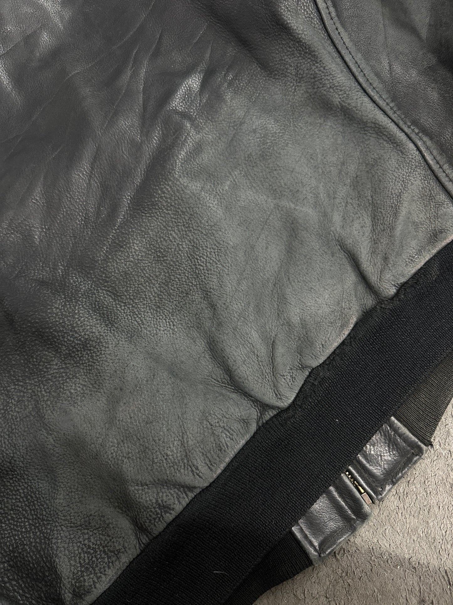 [XXL] 80s Chevignon Leather Bomber Jacket