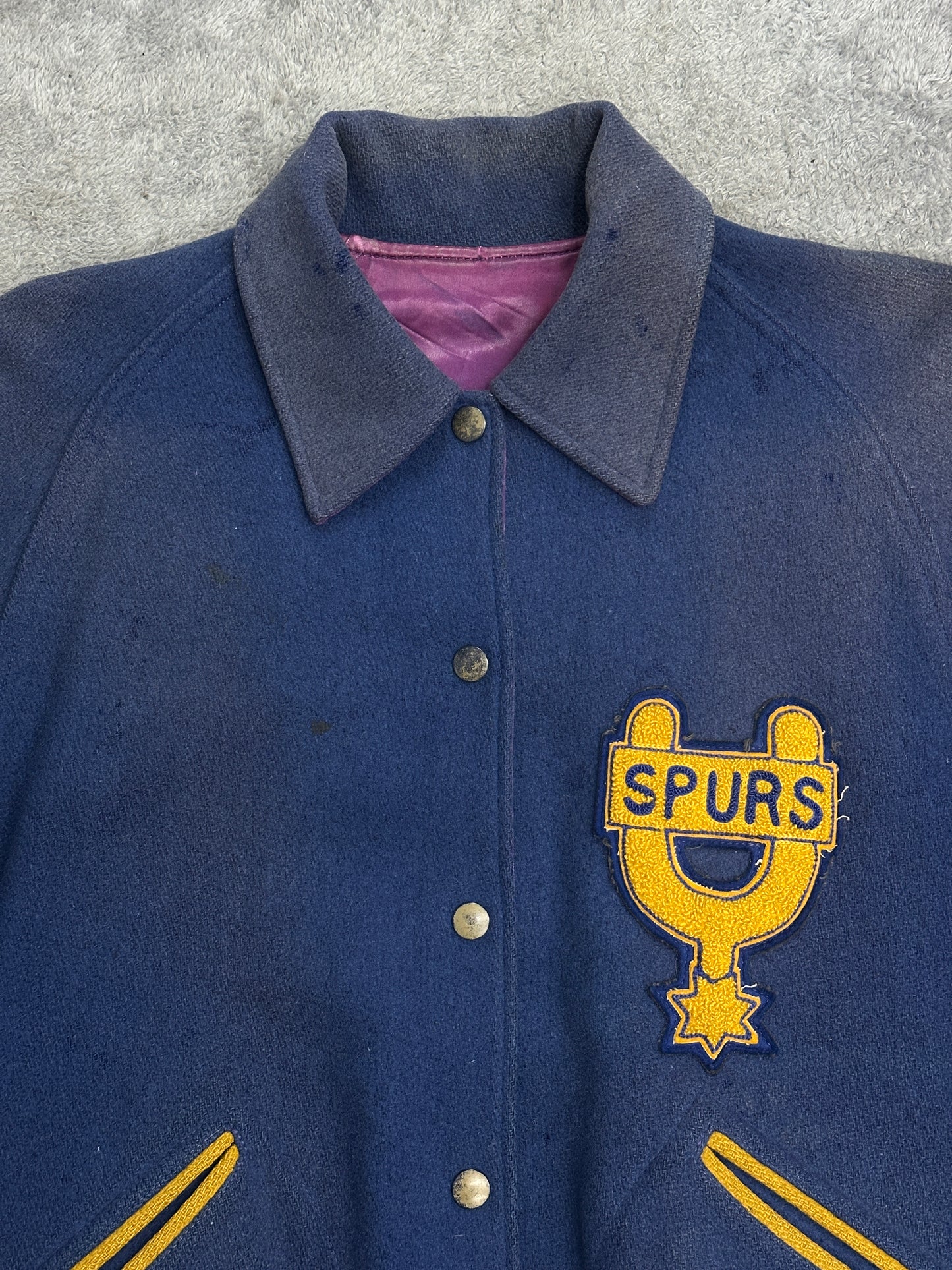 [M] 60s Spurs Reversible Wool Varsity Jacket