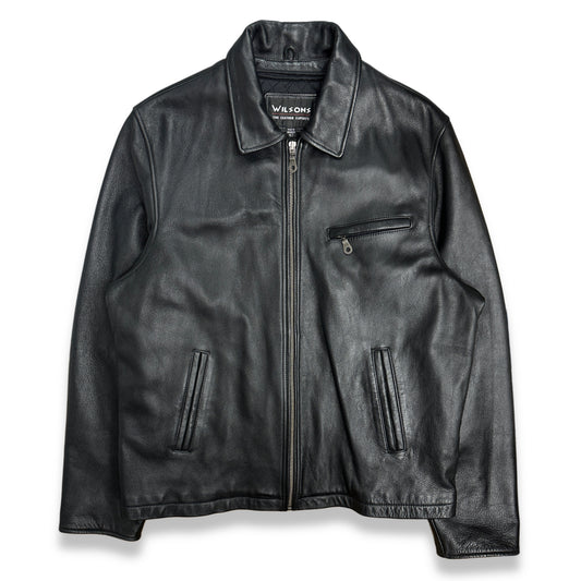 [XL] 90s Wilsons Leather Single Rider Jacket