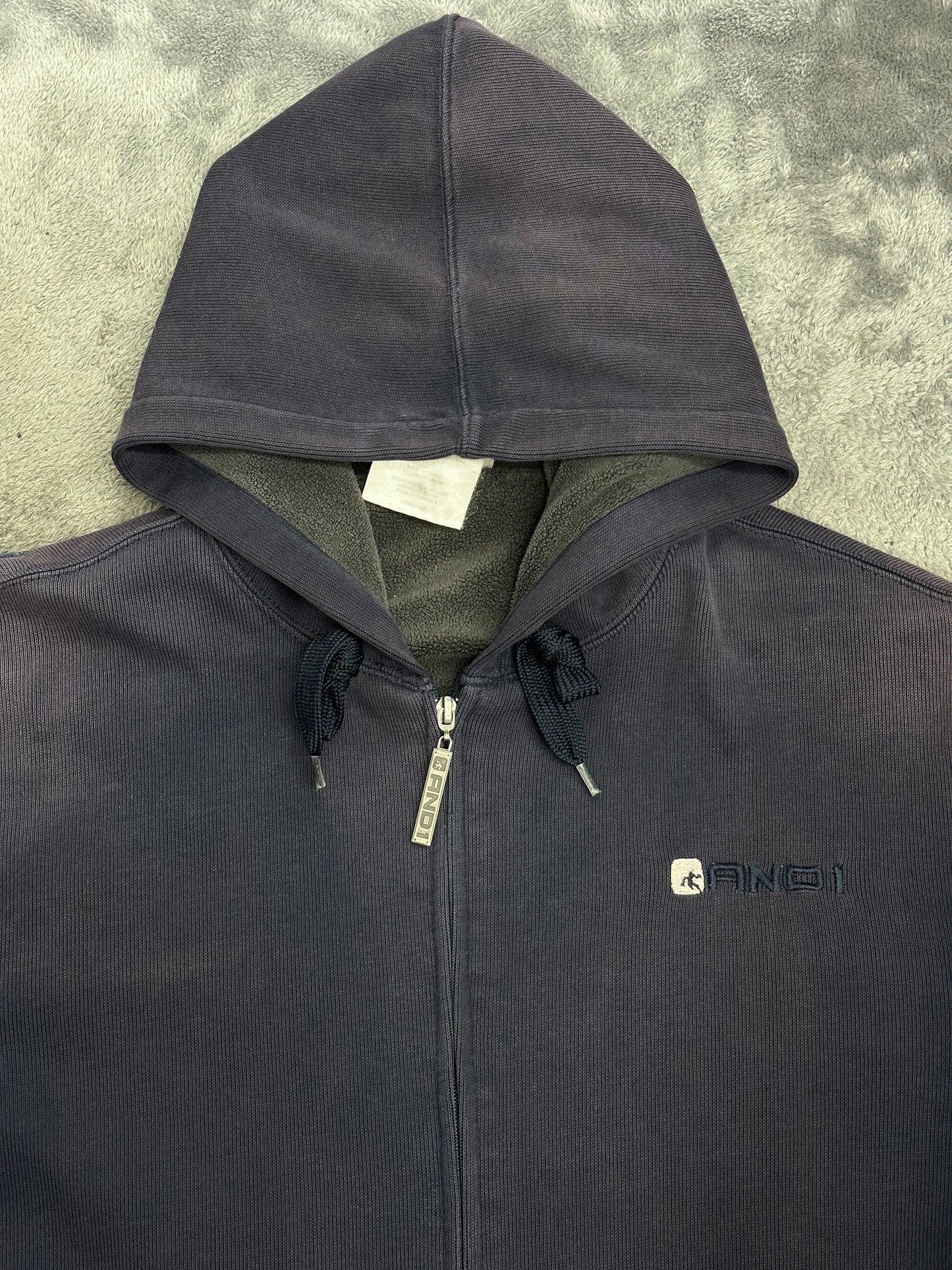 [L] 00s AND1 Faded Hood Zip-up
