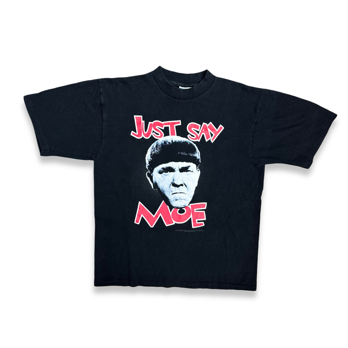 [L] 1997' three Stooges 'Say Moe' Tee