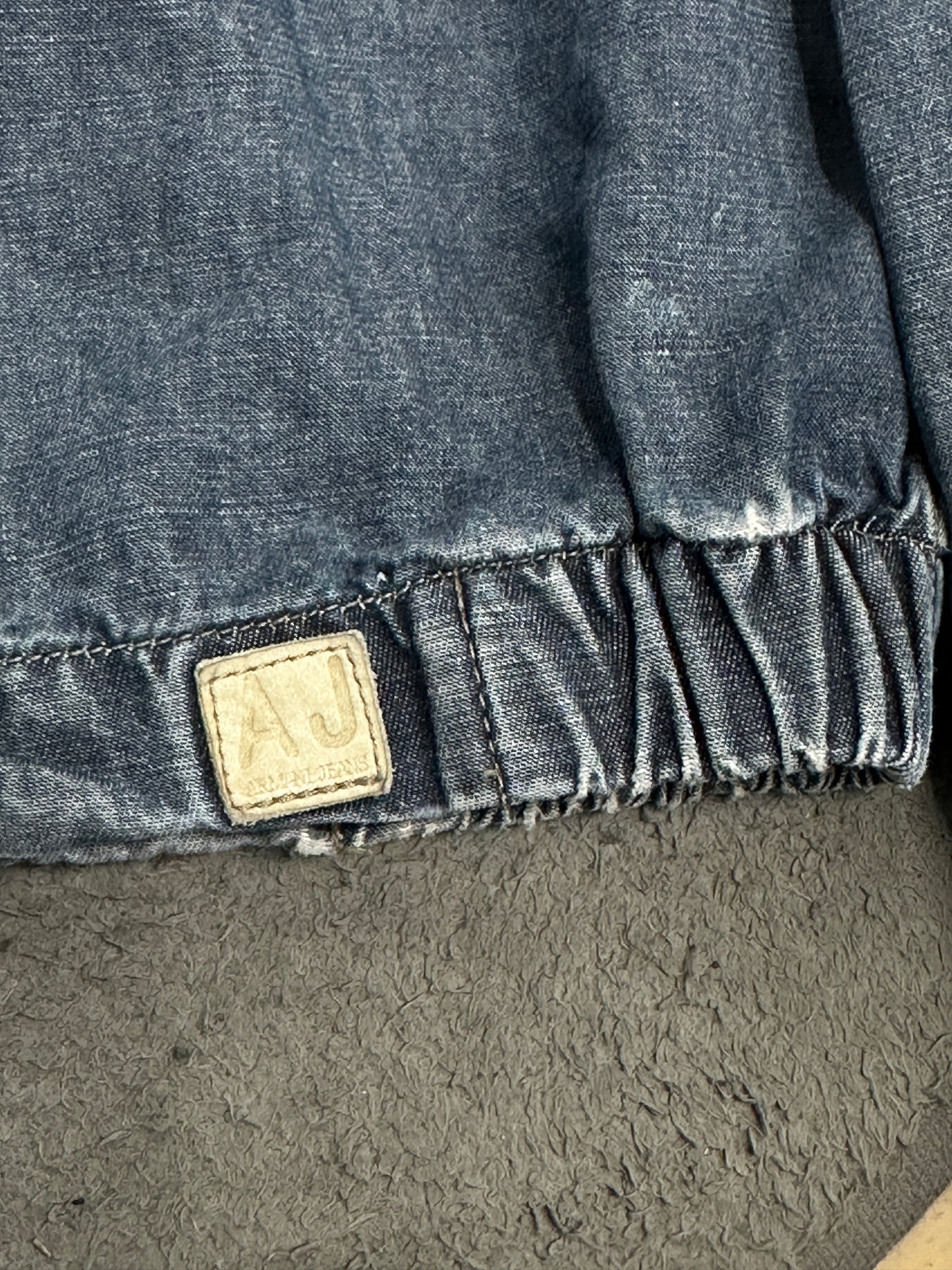 [50] 90s Armani Jeans Denim Zip-up Jacket