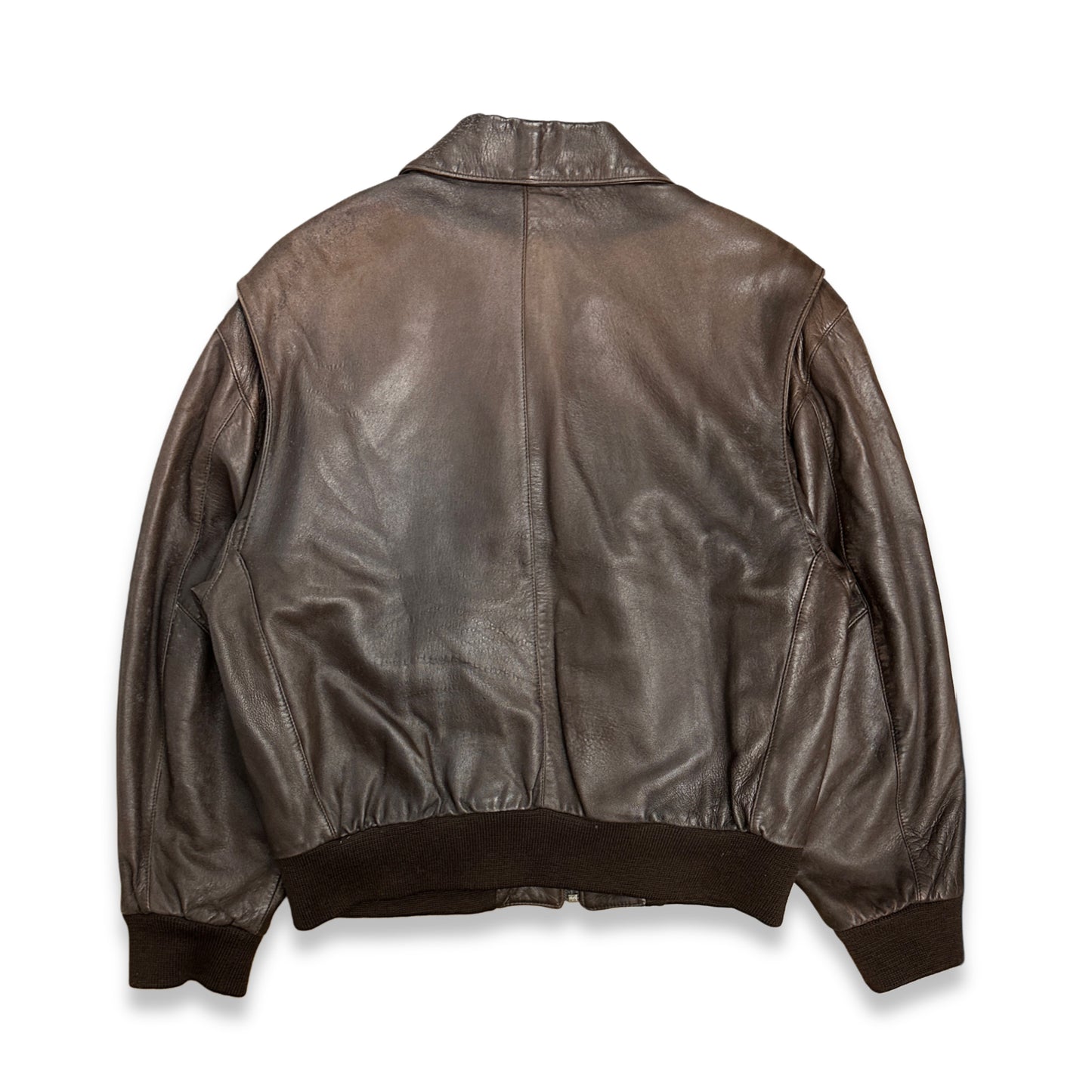 [XL] 90s HUGO BOSS A-2 Leather Jacket