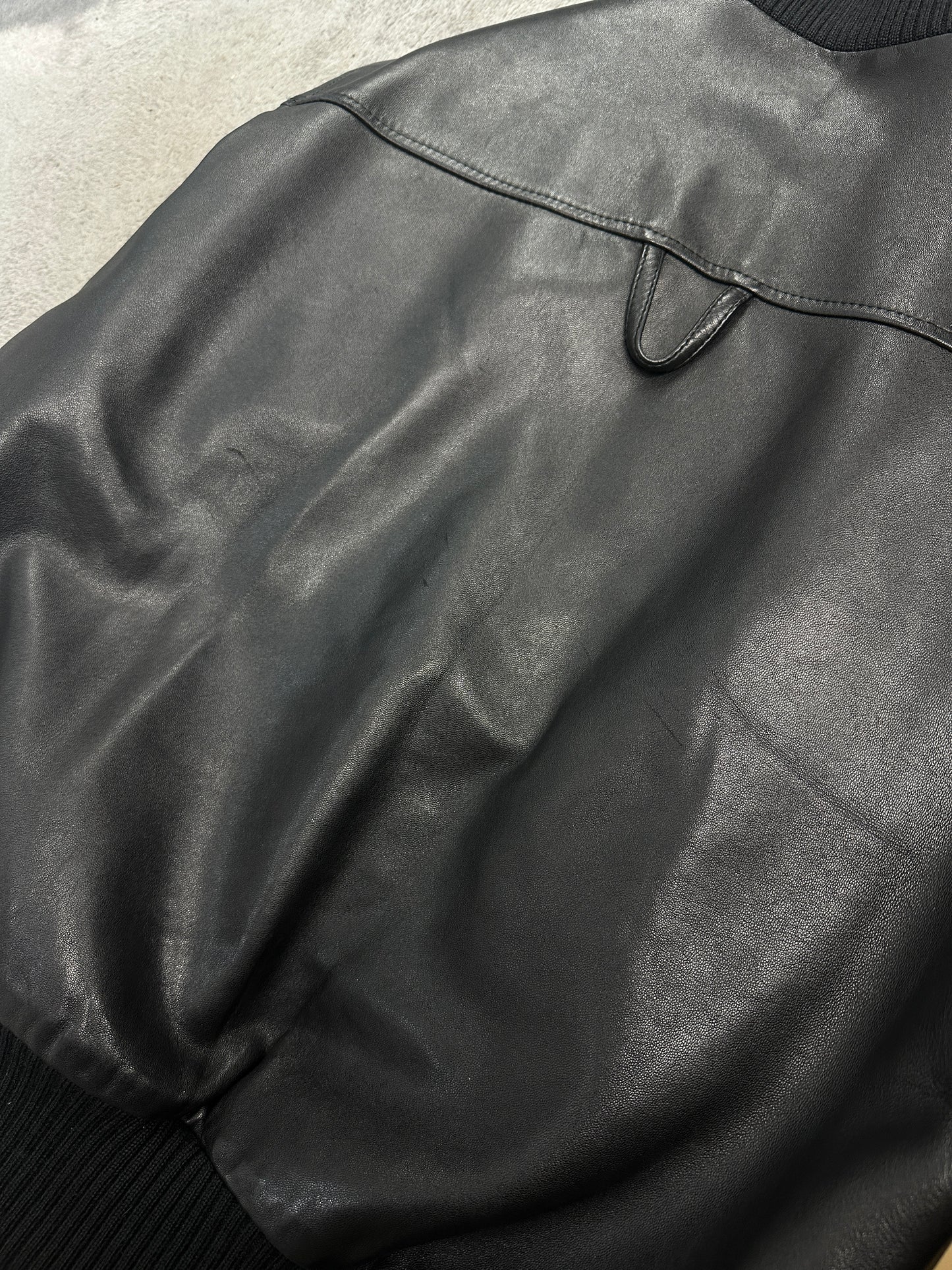 [L] 2000' Dolce&Gabbana Leather Bomber Jacket