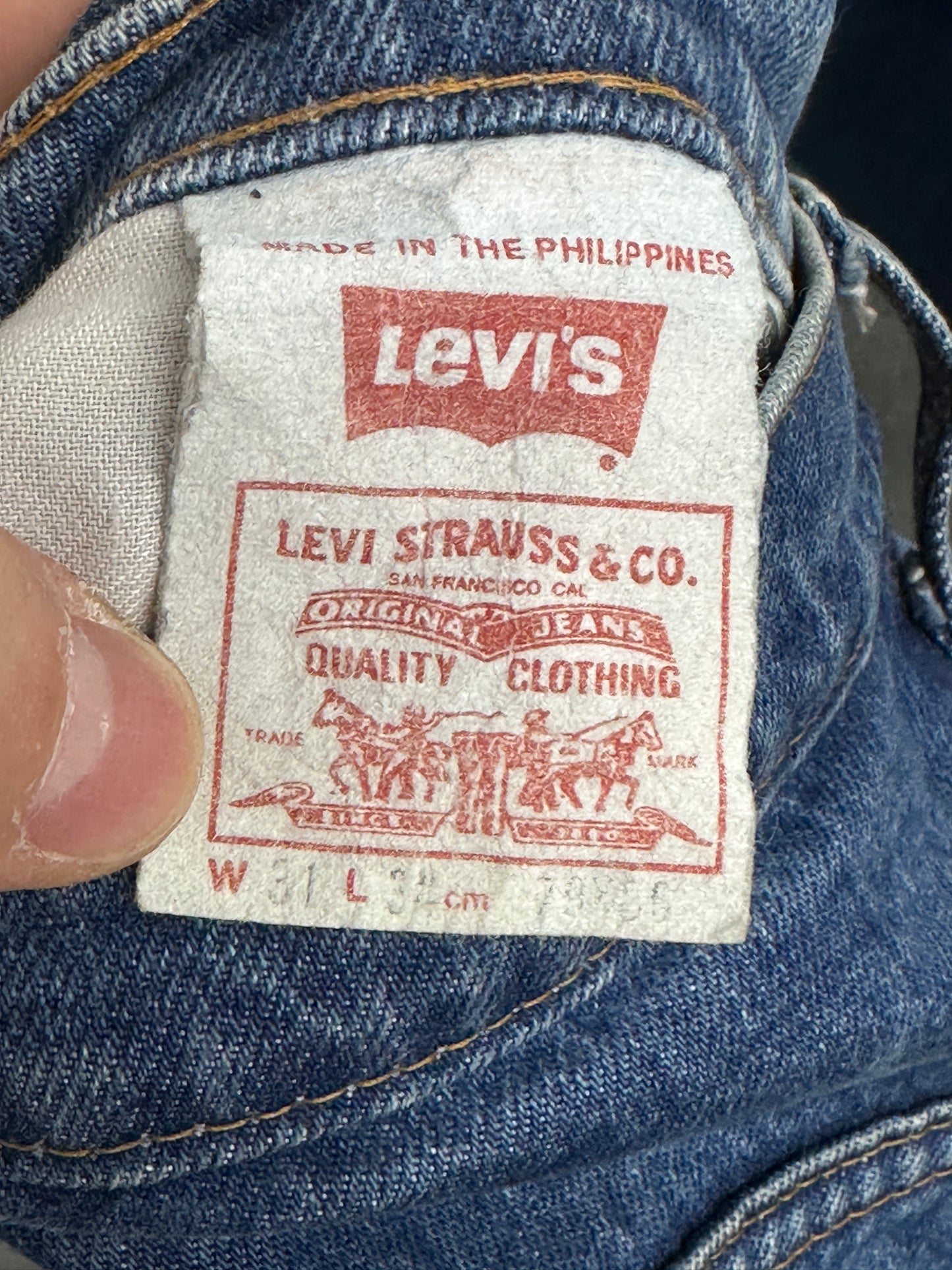 [31x34] 90s Levi's 630 Orange Tab Denim Pants
