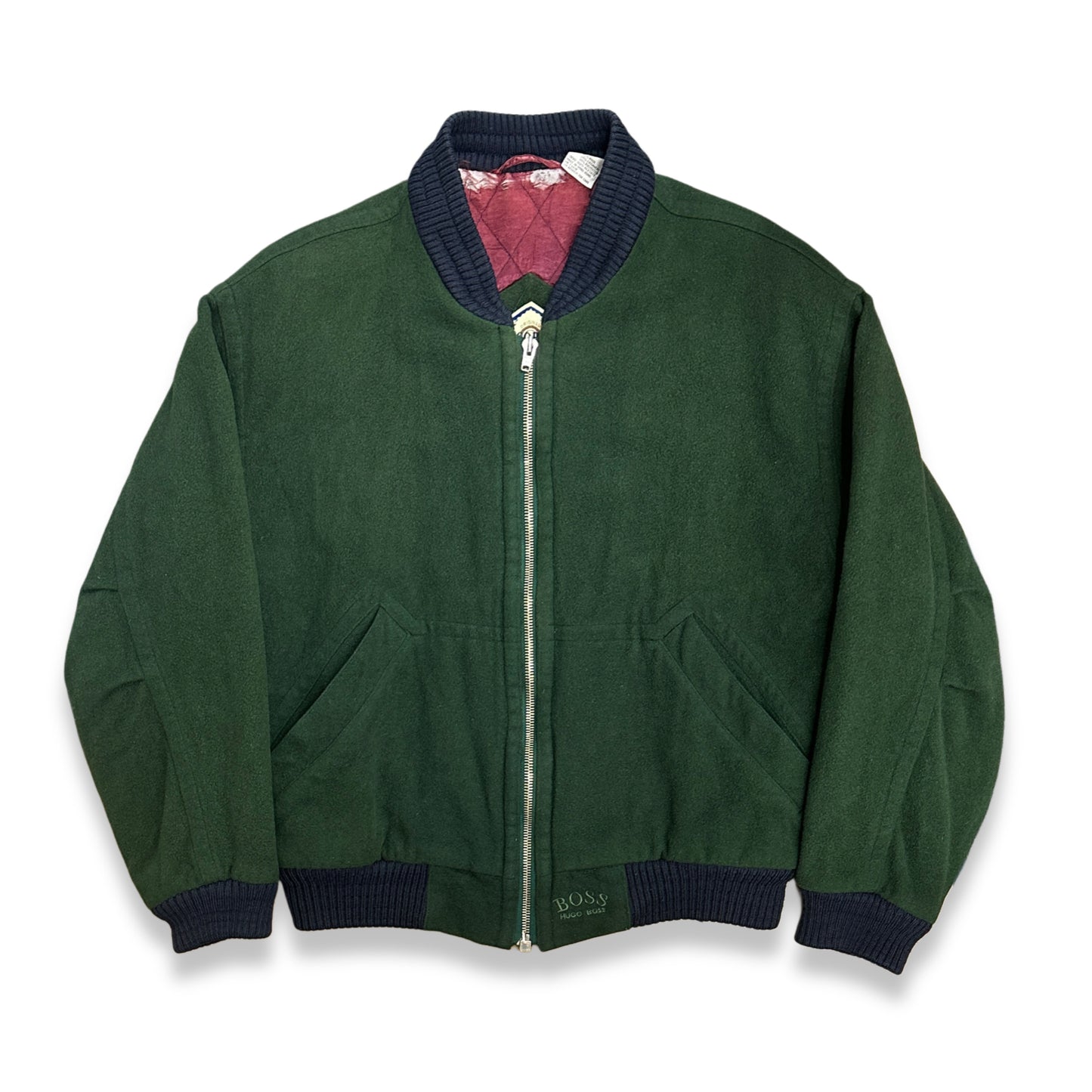[48] 80s HUGO BOSS Wool/Cashmere Bomber Jacket