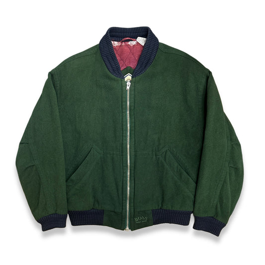 [48] 80s HUGO BOSS Wool/Cashmere Bomber Jacket