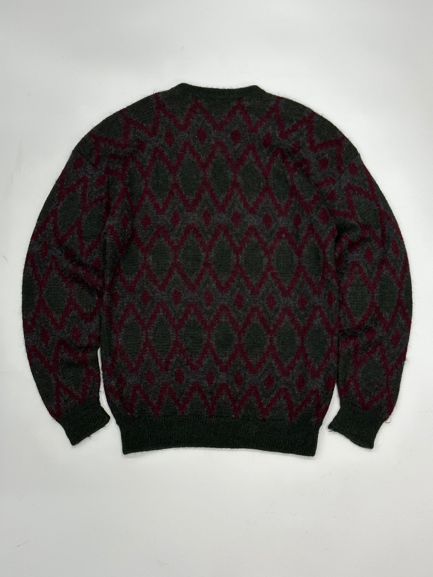 [M] Argyle pattern alpaca wool Sweater