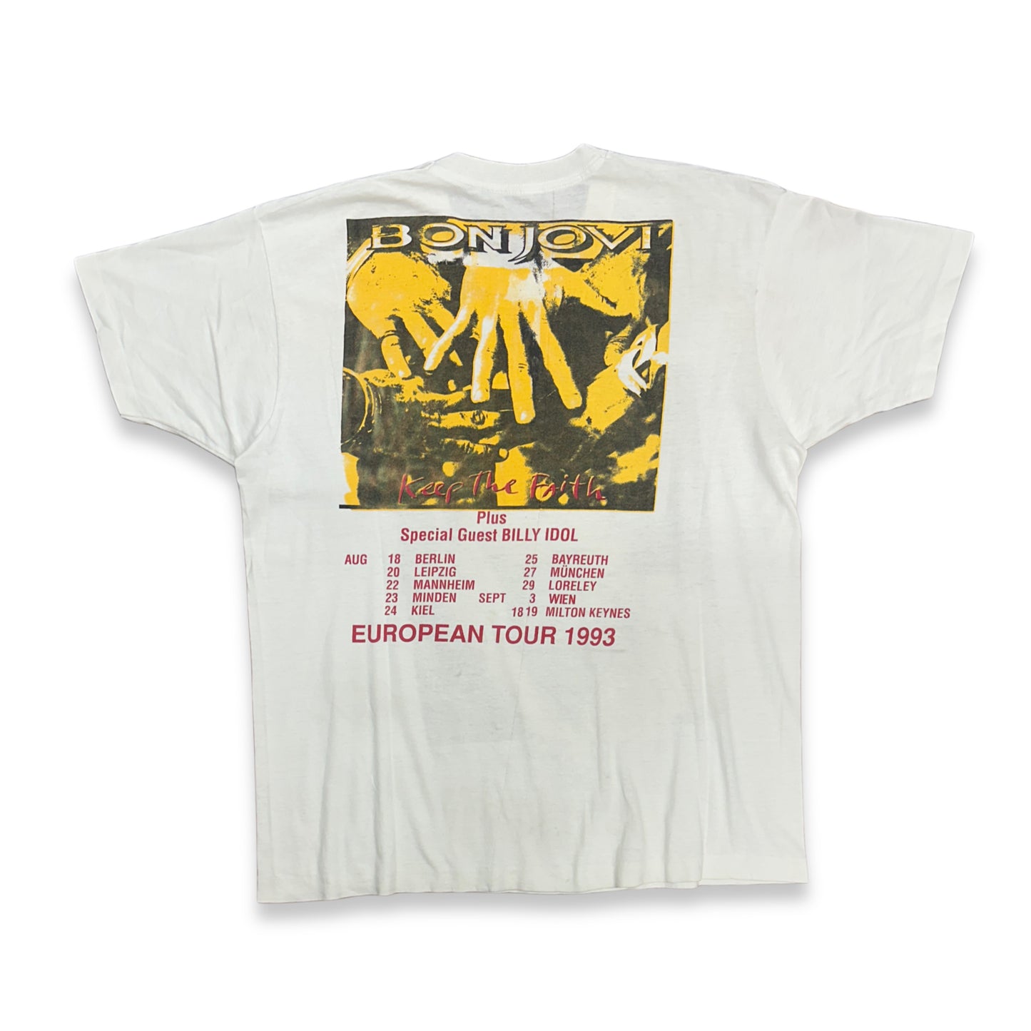 [XL] 1993' Bon Jovi 'Keep The Faith' Euro Tour Tee