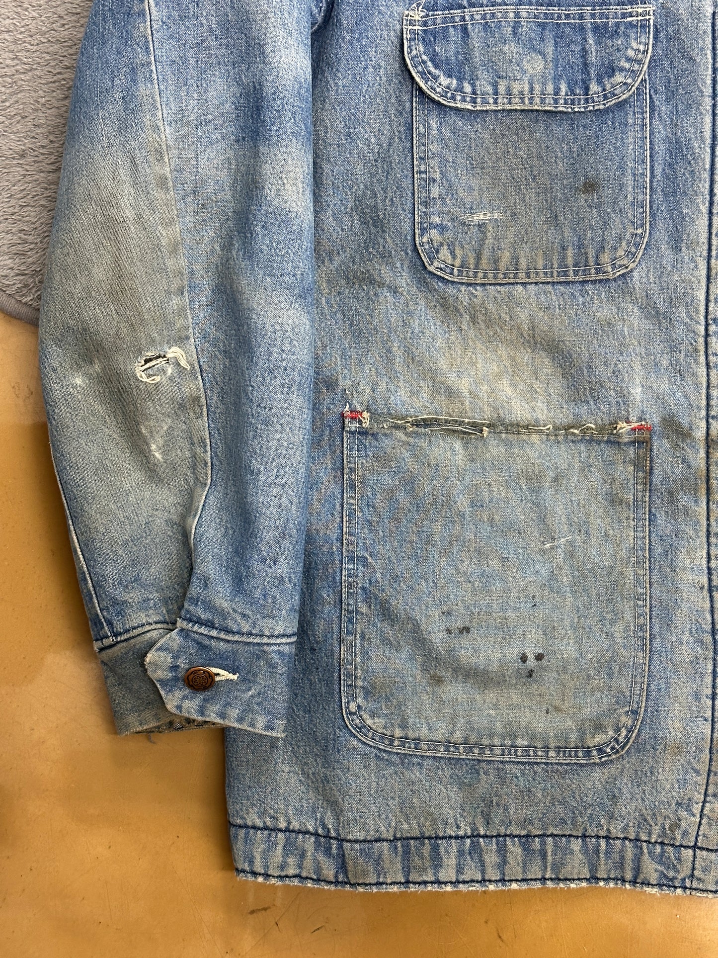 [XL] 80s Big Ben Distressed Denim Chore Jacket