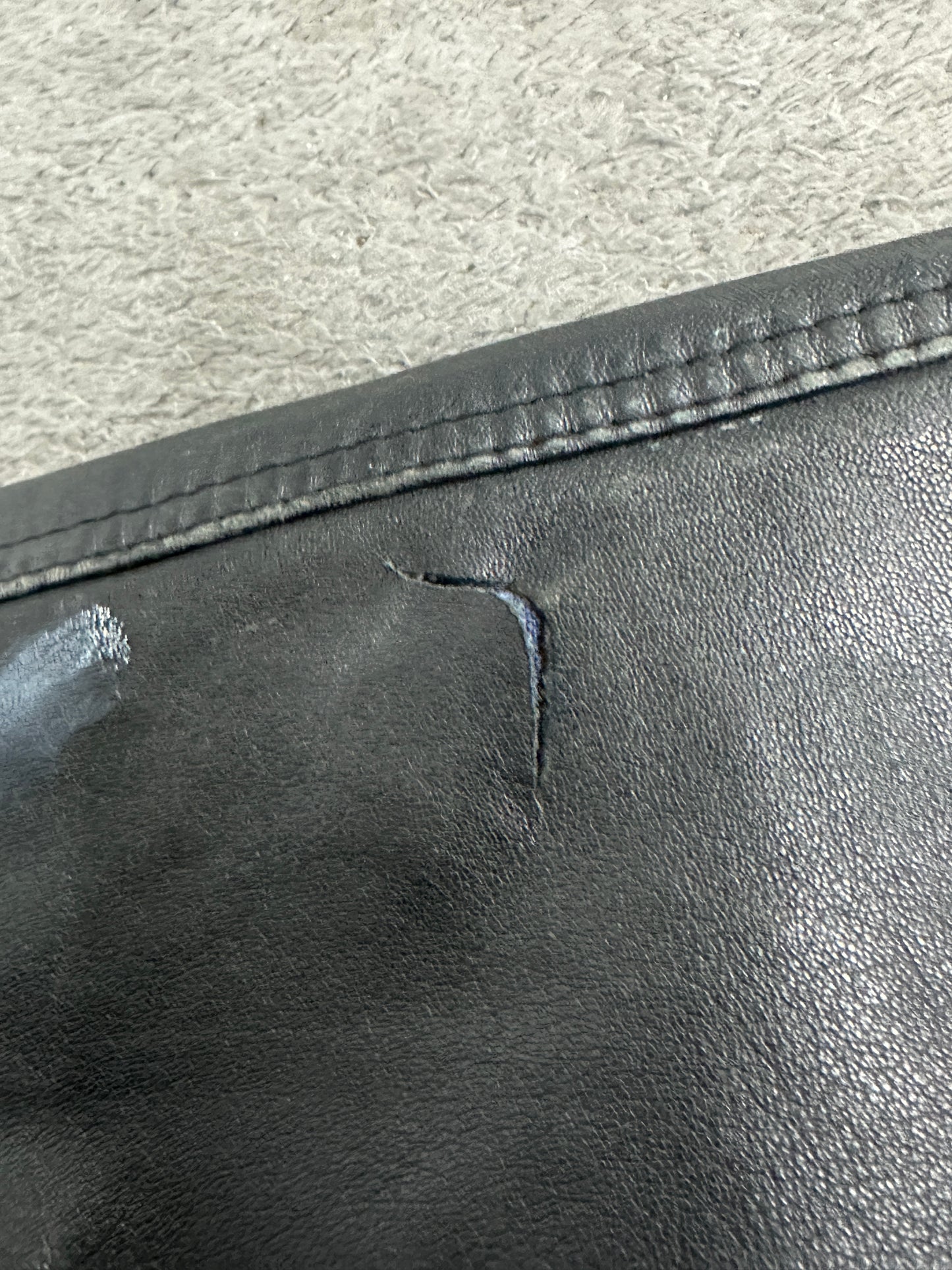 [XL] 80s HUGO BOSS Leather Bomber Jacket