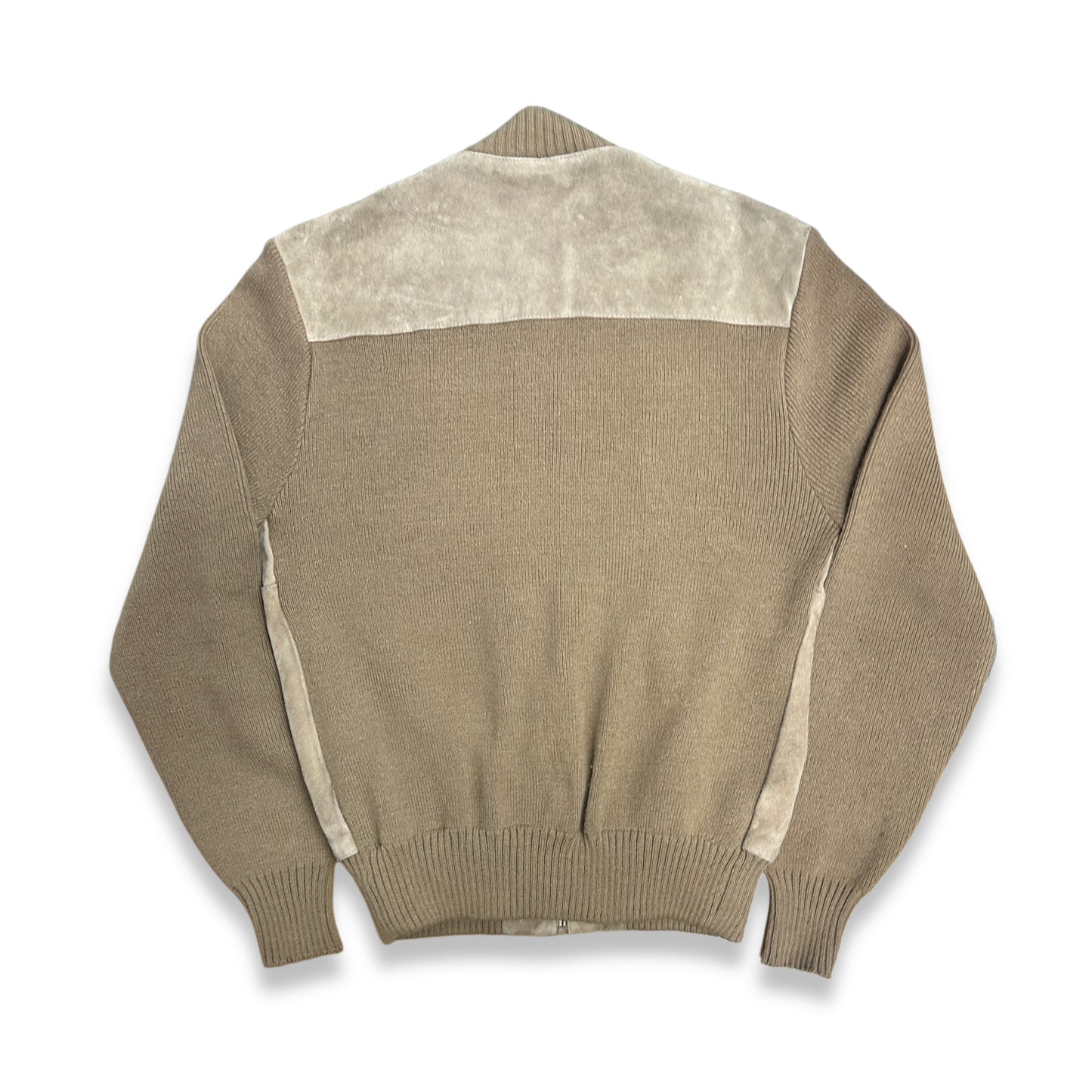 [XL] 80s Sears SportsWear Knit Suede Jacket