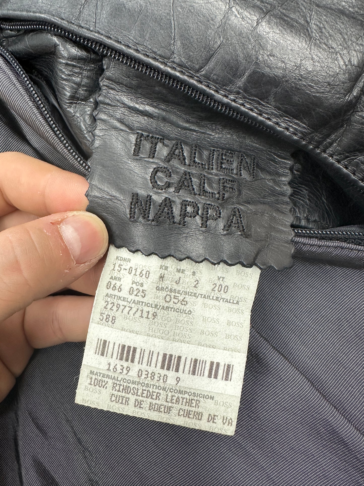 [56] 00s HUGO BOSS Calf Leather Coat