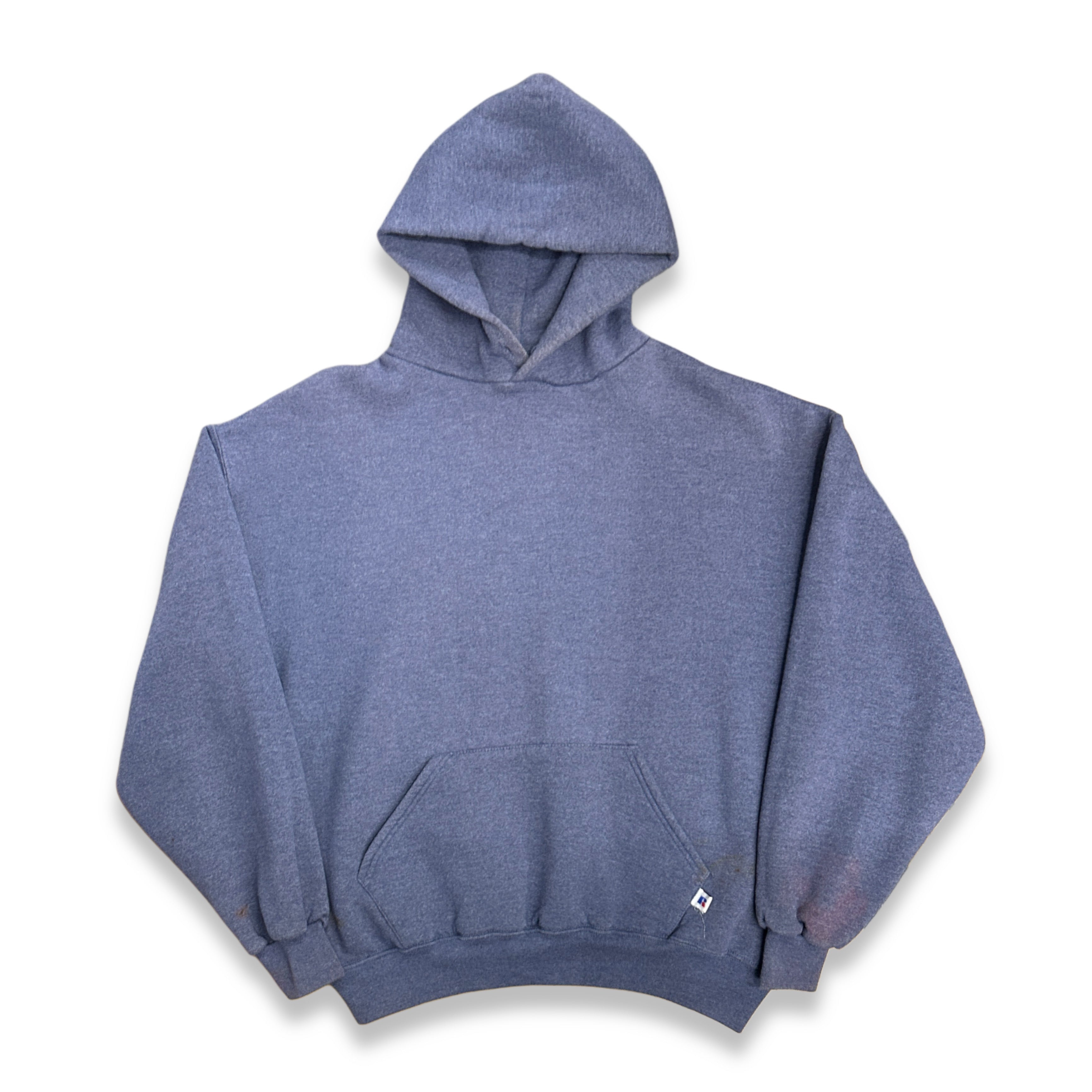 russell パーカー　90s littlewillow swag 90s RUSSELLラッセル 無地 スウェット ジップパーカー ナス紺 フェード