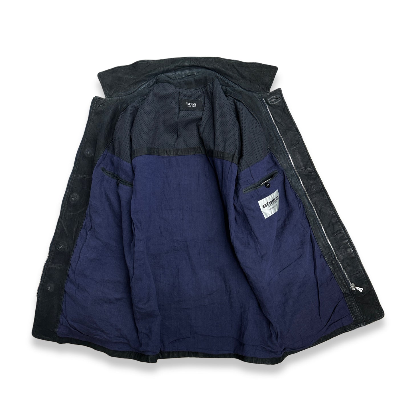 [50] 00s HUGO BOSS Lamb Skin Leather Jacket