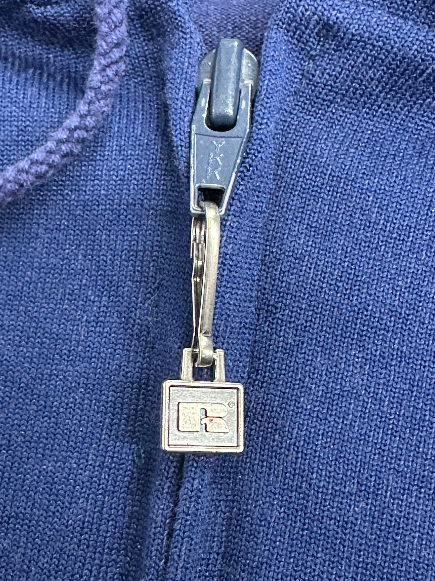 [L] 70s Russell Navy Hood Zip-up