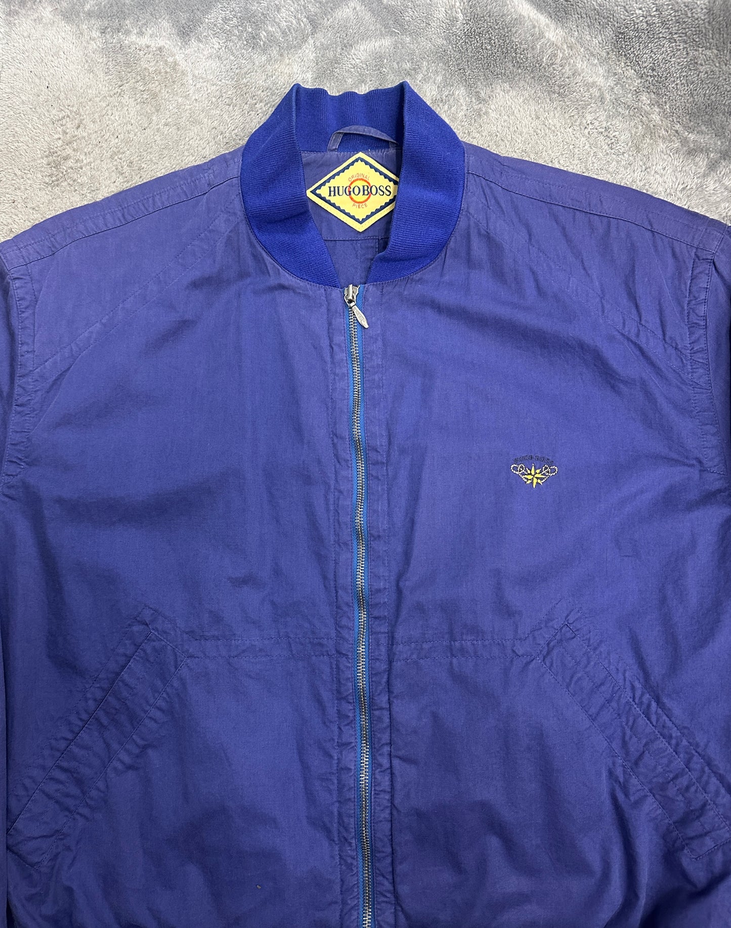[XL] 80s HUGO BOSS Faded Bomber Jacket
