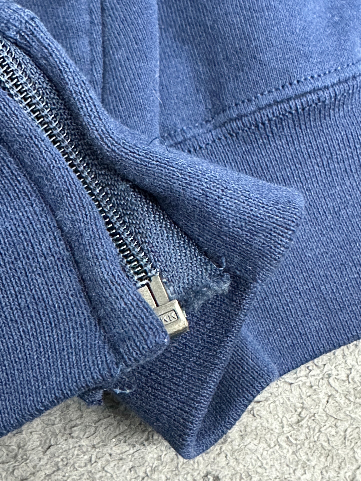 [XXL] 90s Russell Navy Hood Zip-up