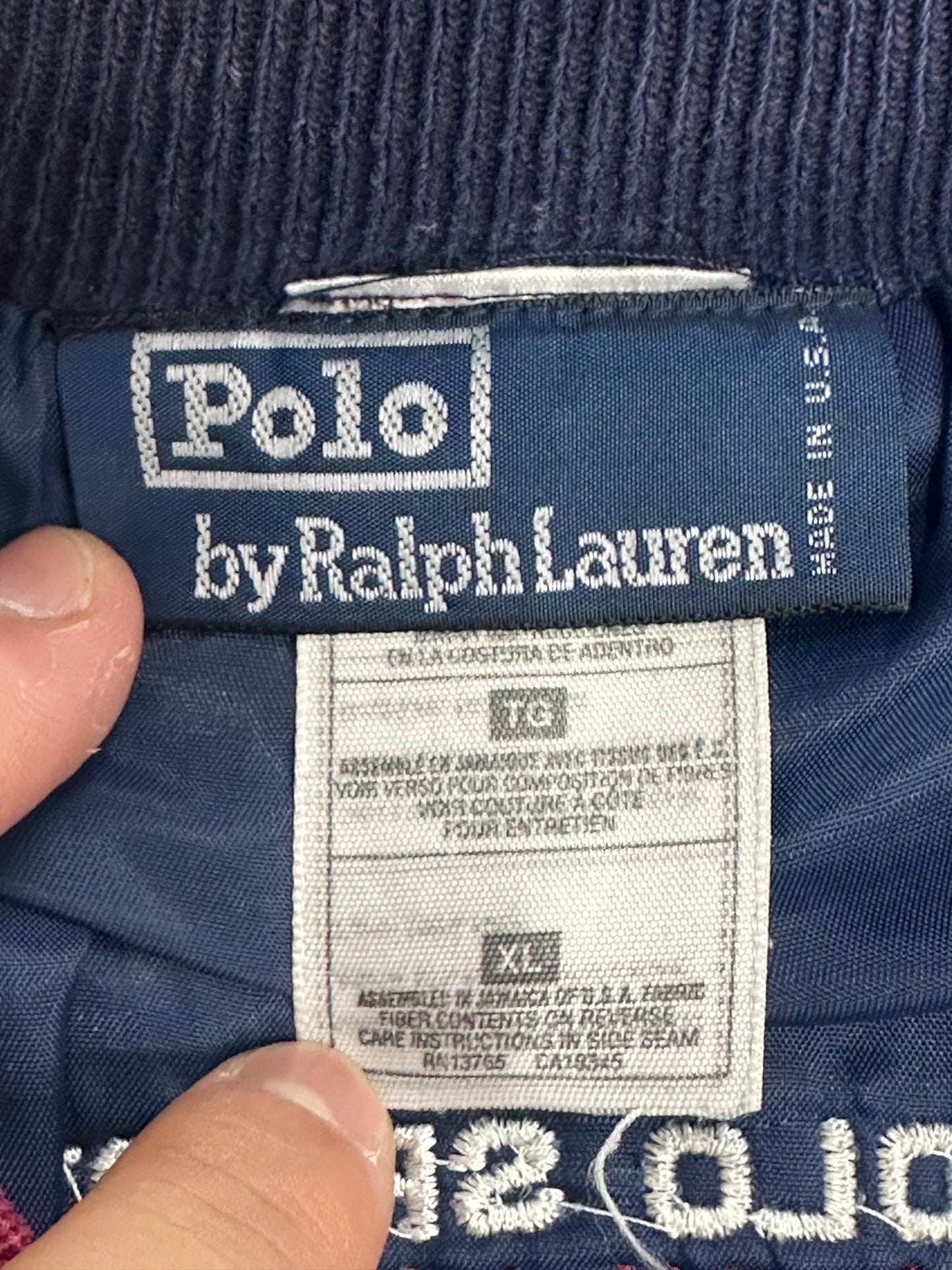 [XL] 90s POLO SPORT Sweat Varsity Jacket