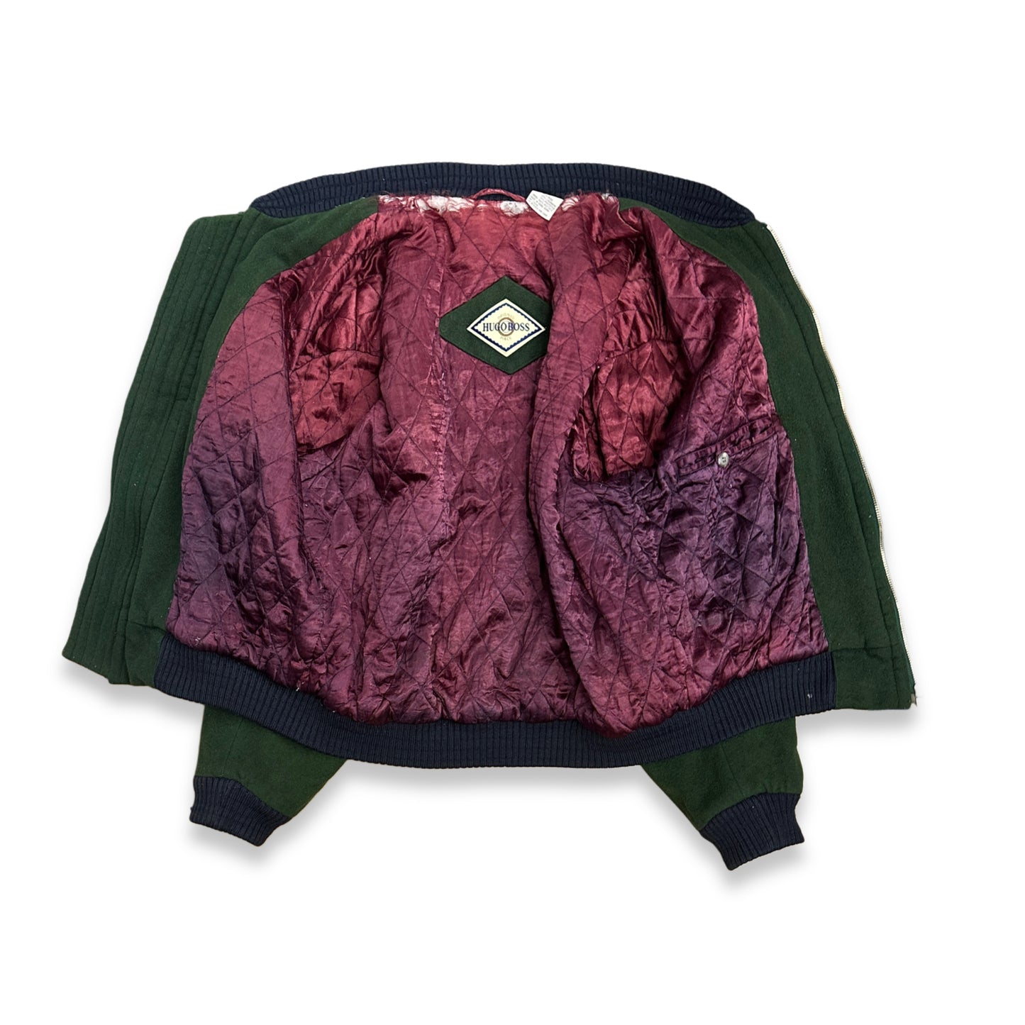 [48] 80s HUGO BOSS Wool/Cashmere Bomber Jacket