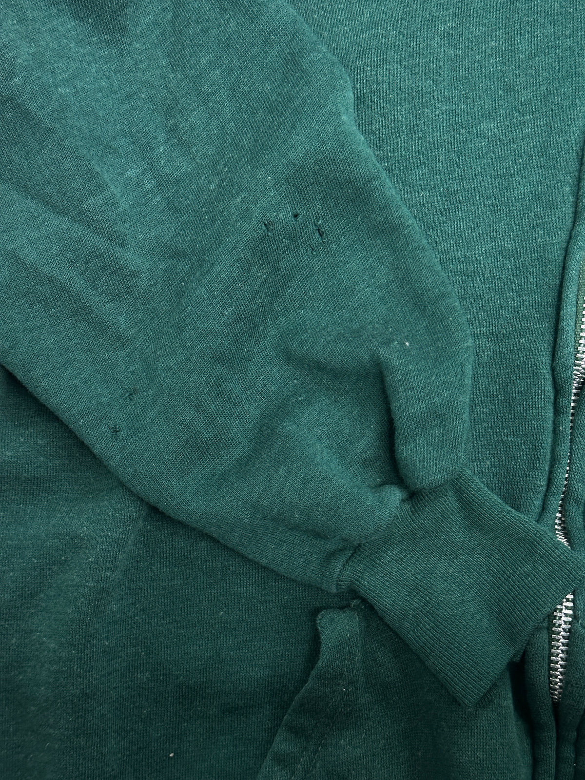 [M] 70s USA Vintage Green Hood Zip-up