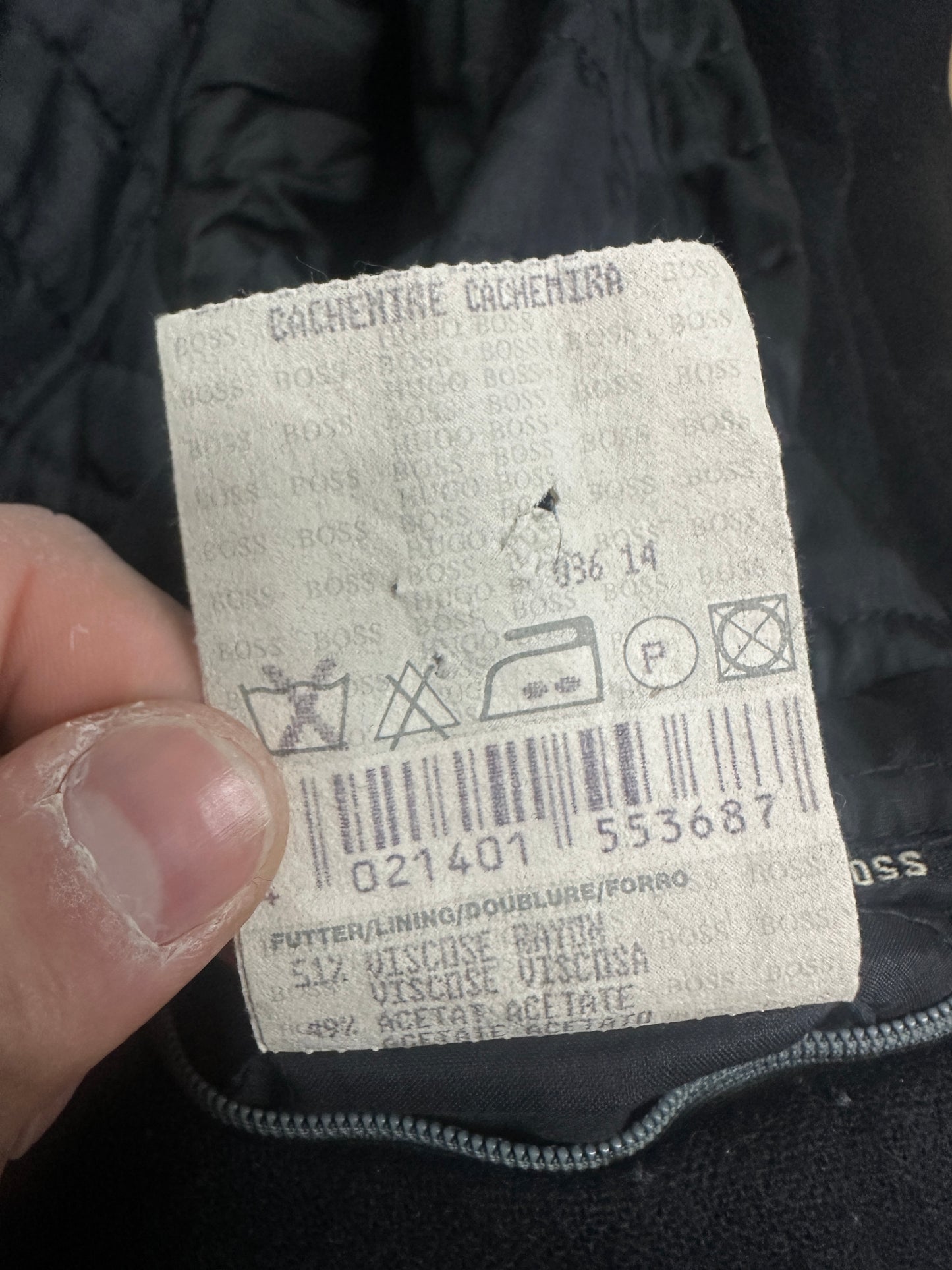 [52] 00s HUGO BOSS Wool/Cashmere Coat
