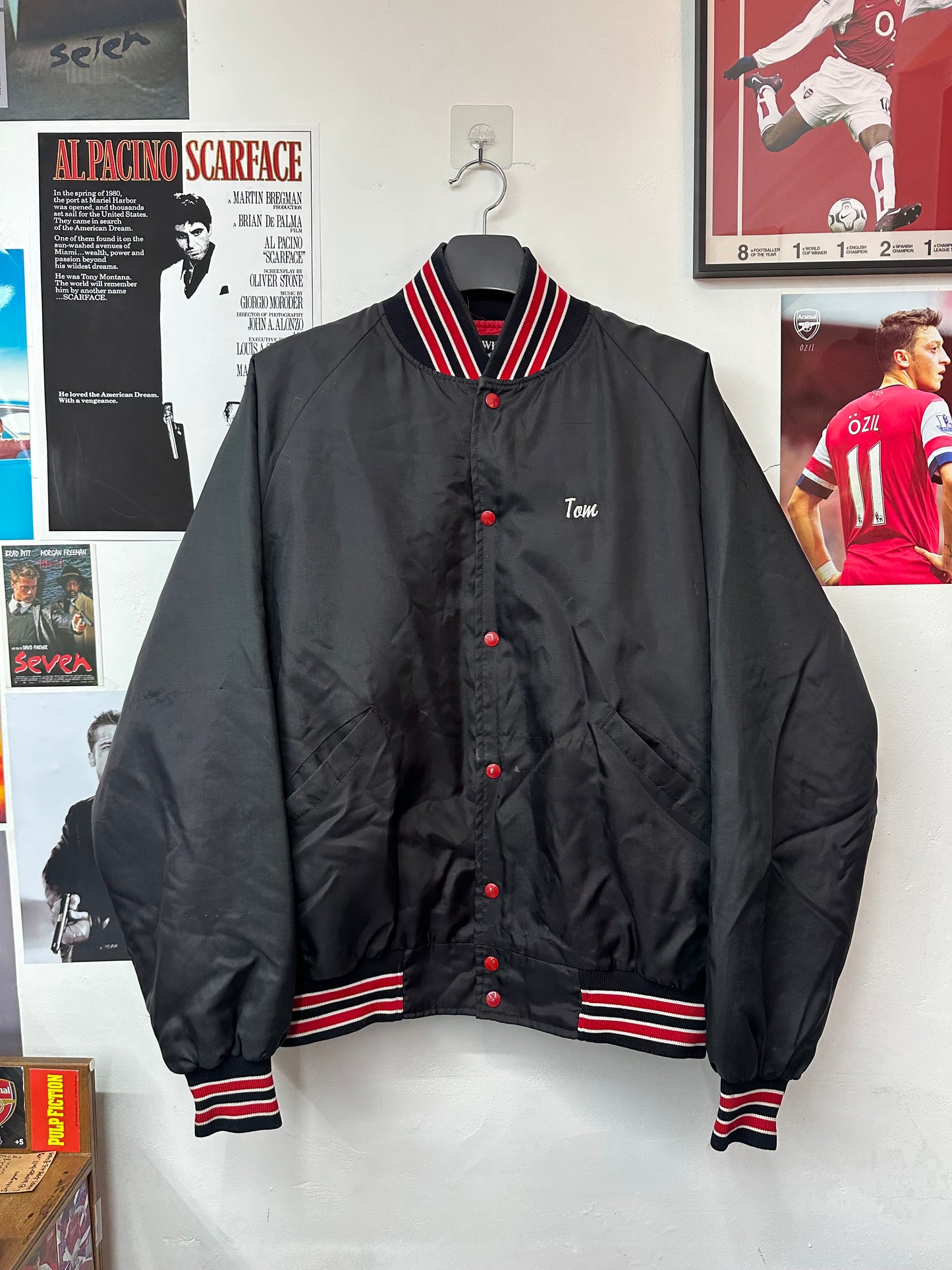 [XL] 90s Butwin D.A.R.E. Nylon bomber Jacket