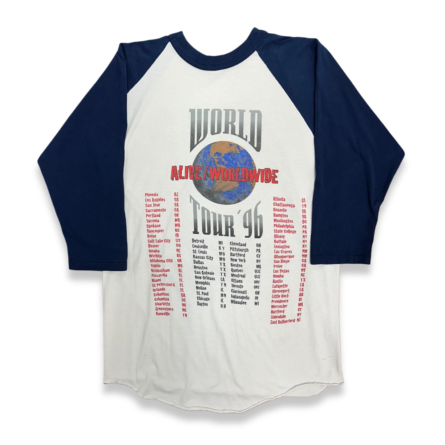 [XL] 1996' KISS Alive Worldwide Tour 3/4 Tee