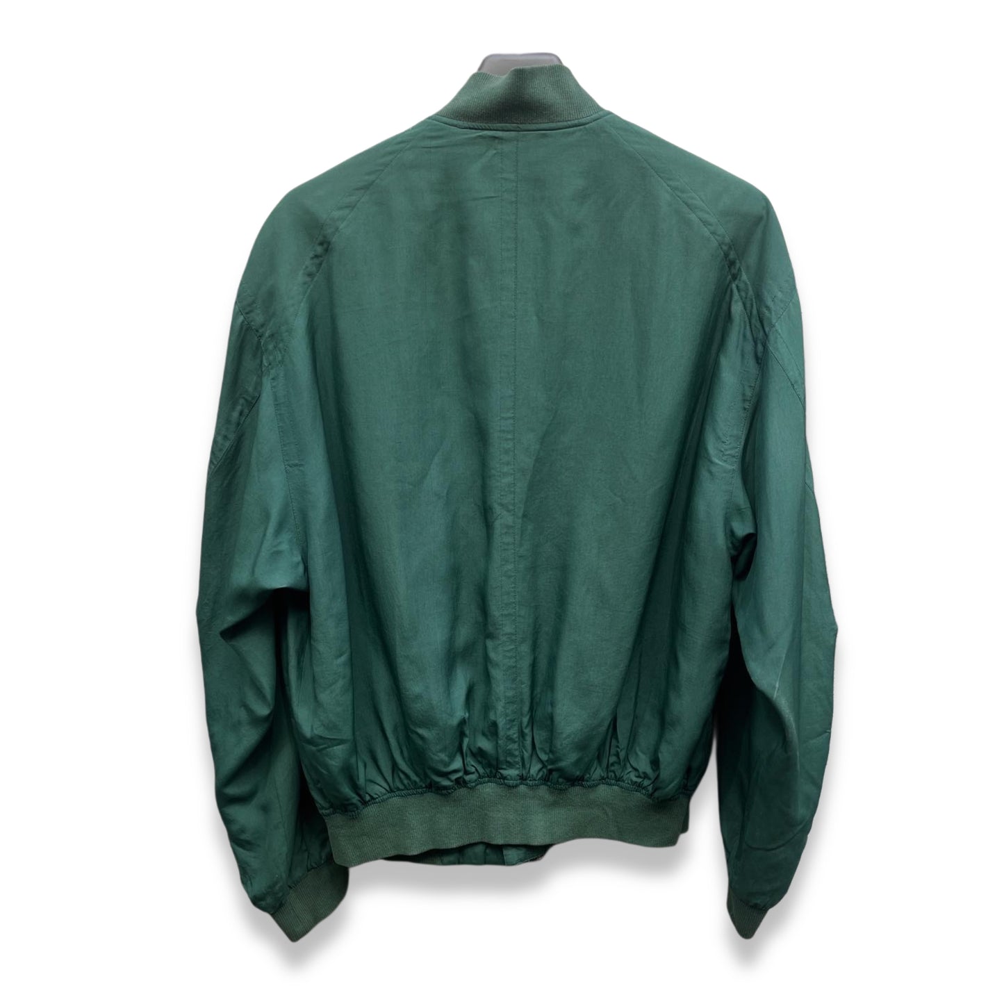 [48] 80s HUGO BOSS Silk Green Bomber Jacket