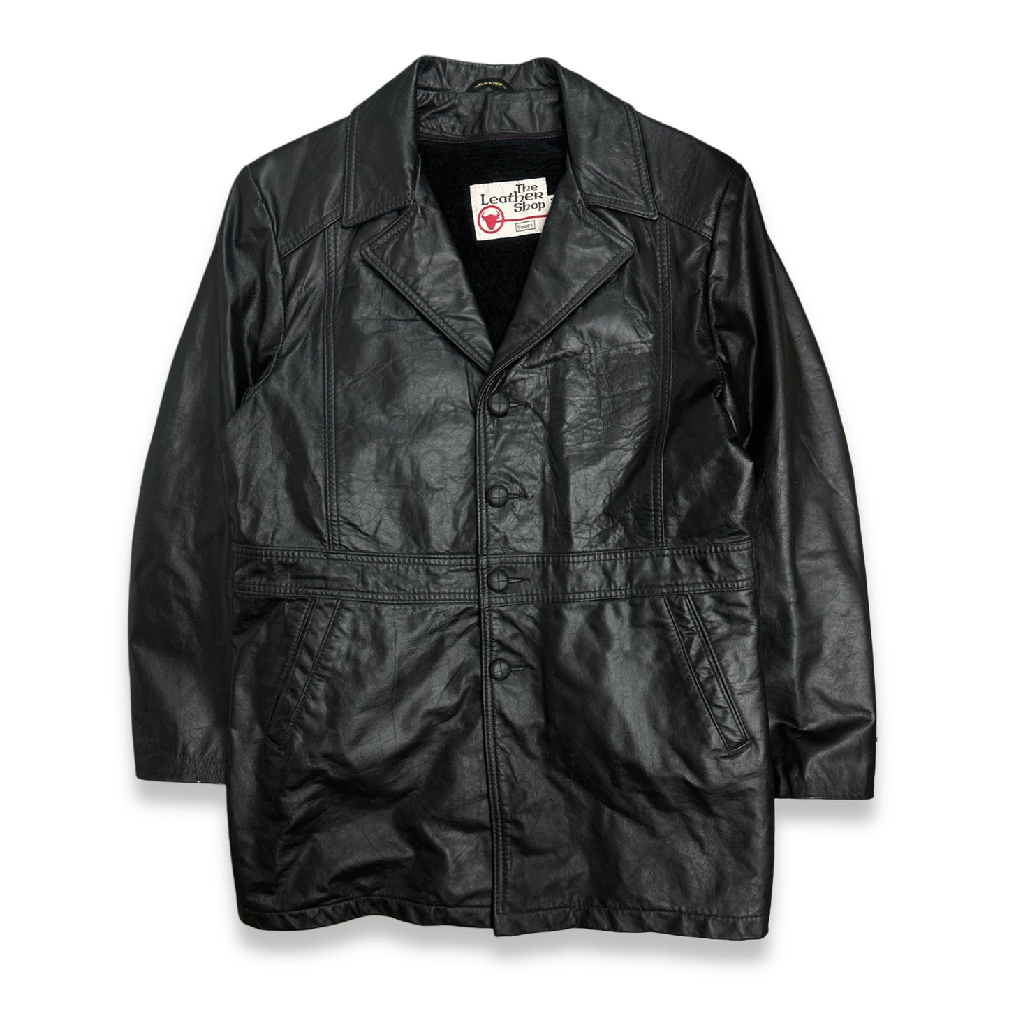 [38] 80s Sears Leather Blazer Jacket