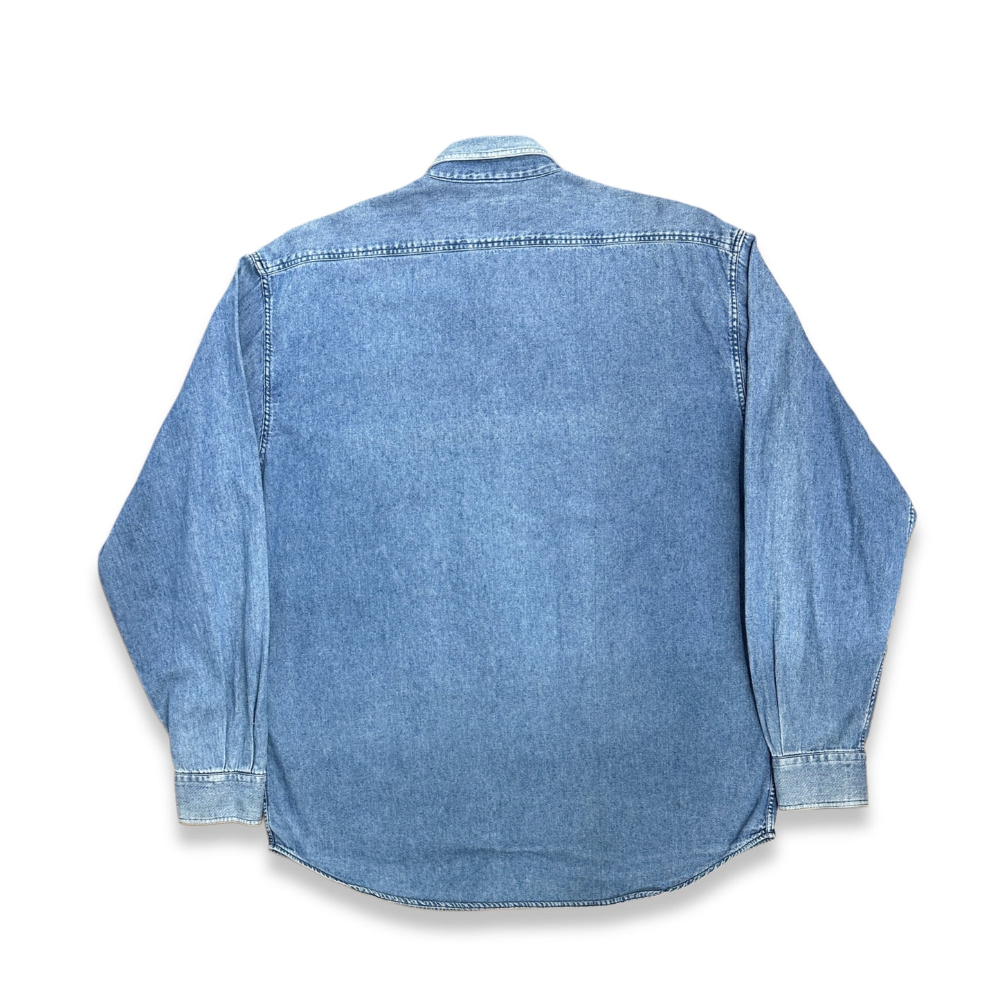 [L] 80s Armani Jeans Denim Wear Shirt
