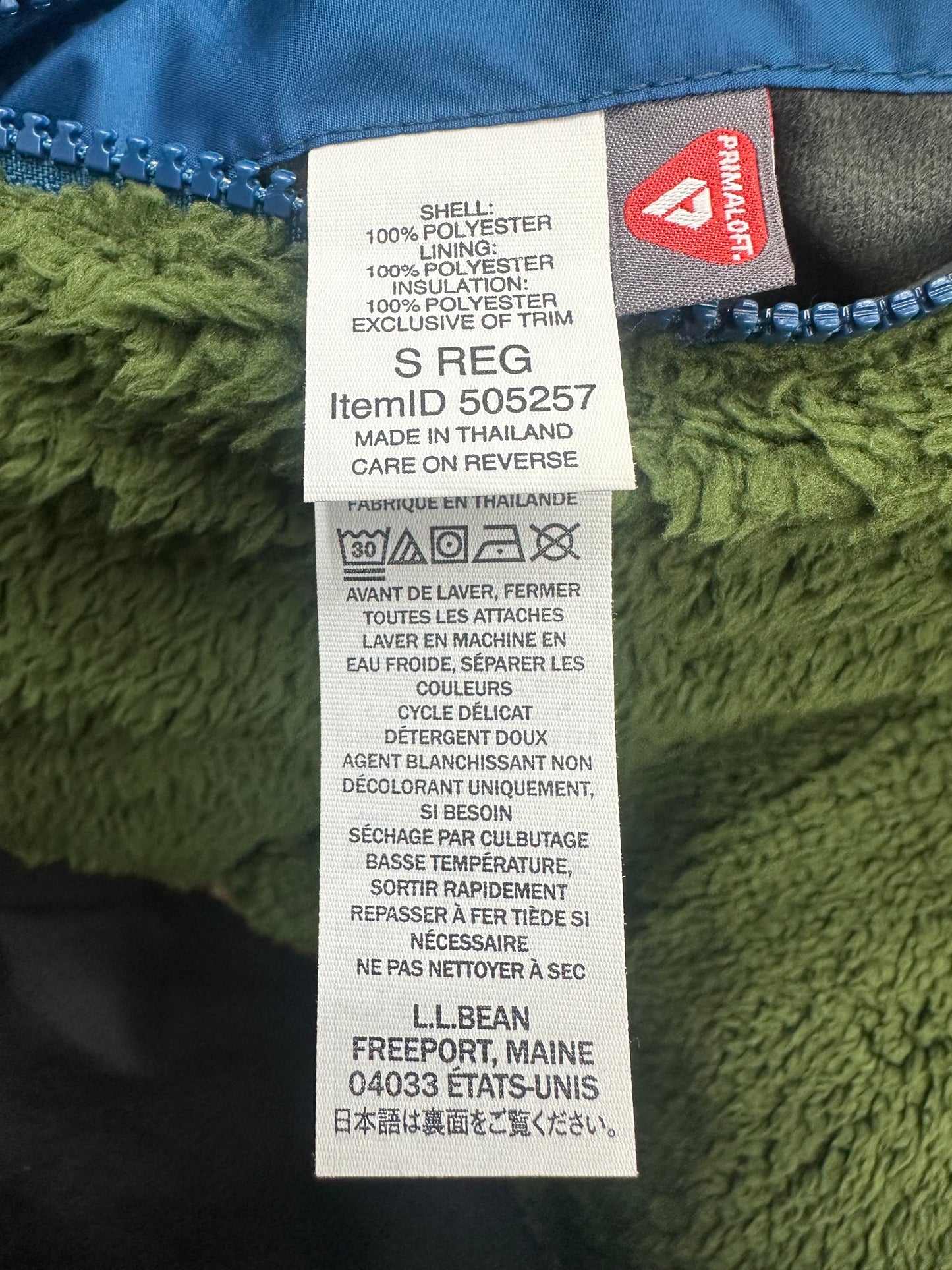 [S] L.L.Bean Reversible Pile Jacket