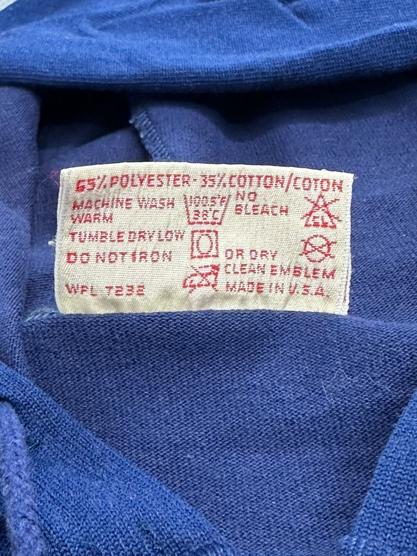 [L] 70s Russell Navy Hood Zip-up