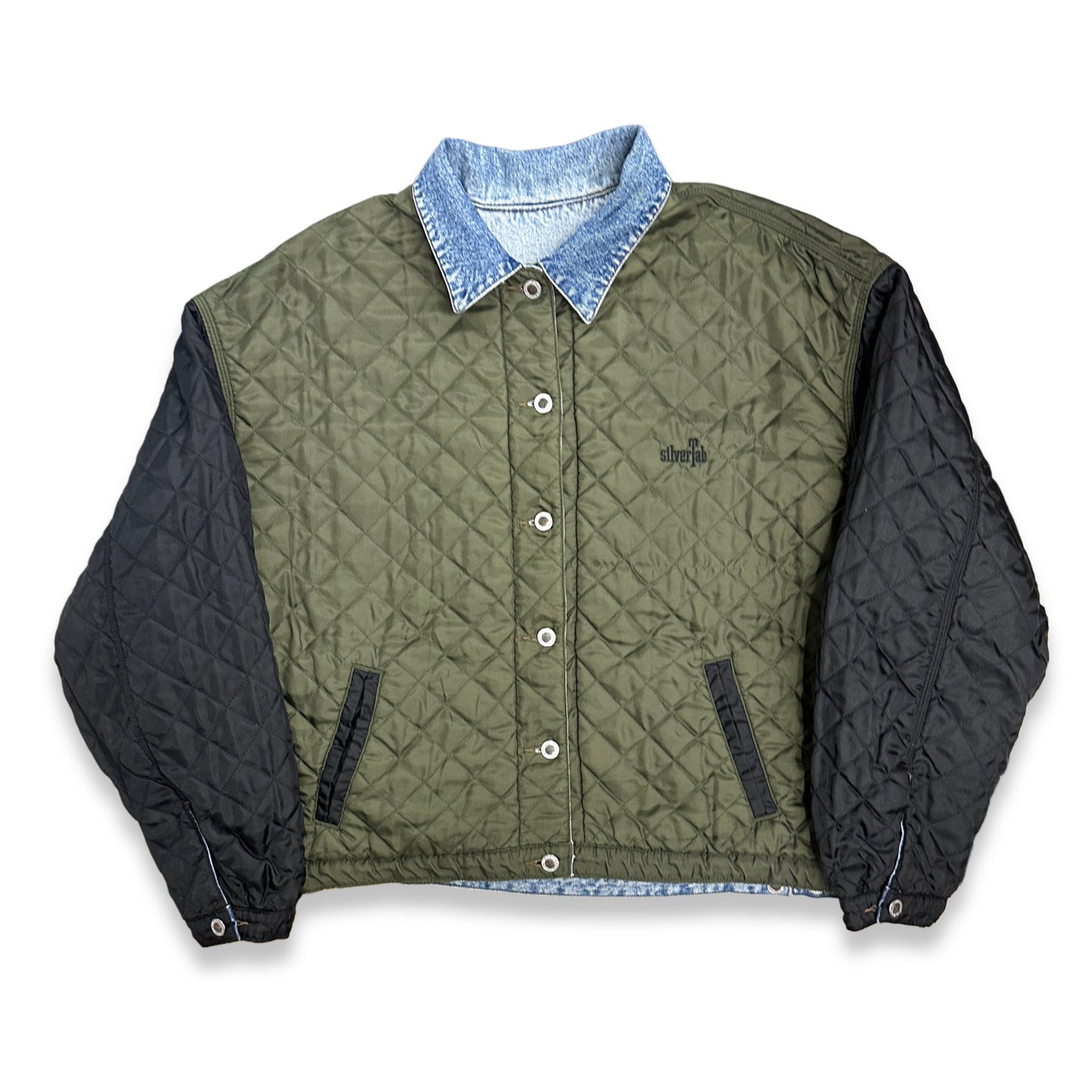 [L] 90s Levi's SilverTab Reversible Denim Quilting Jacket